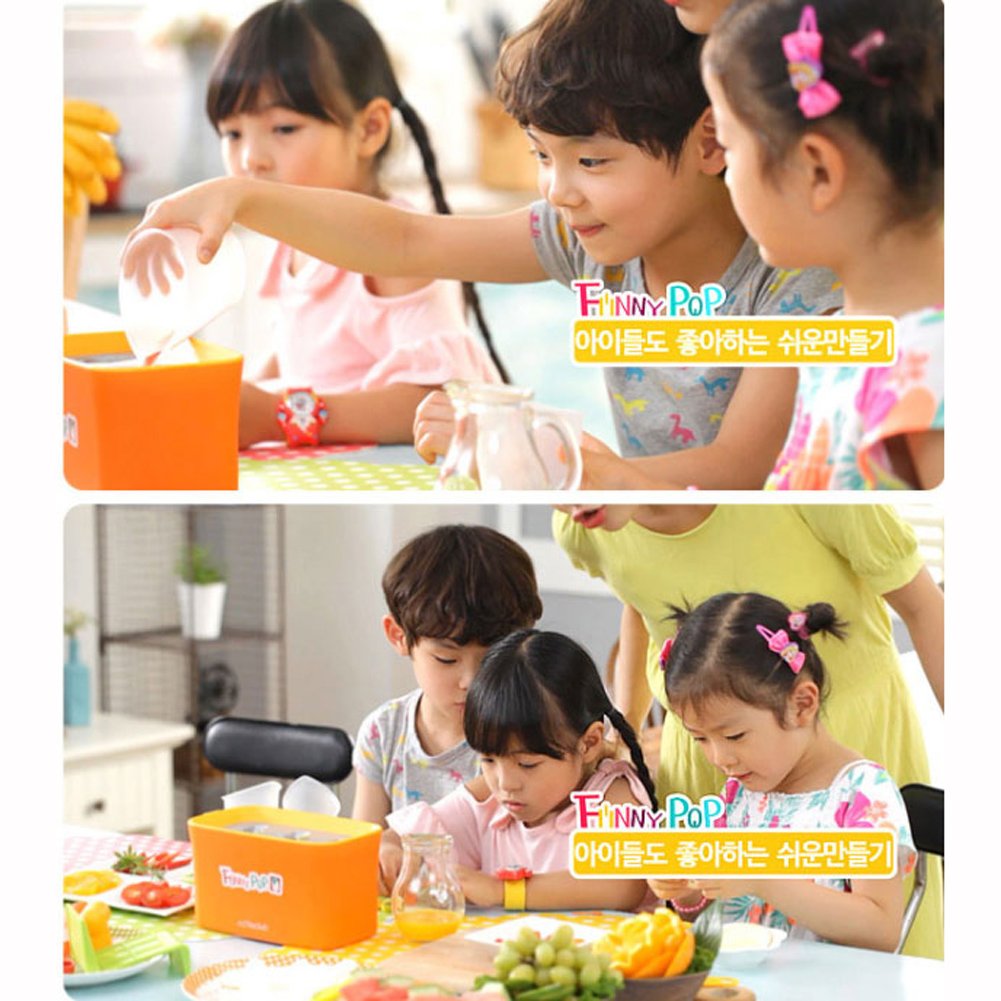 Funny Pop Triple Ice Bar Maker - Ice Cream Mold for Kids - Perfect for Summer Treats, Birthday Parties & Family Fun