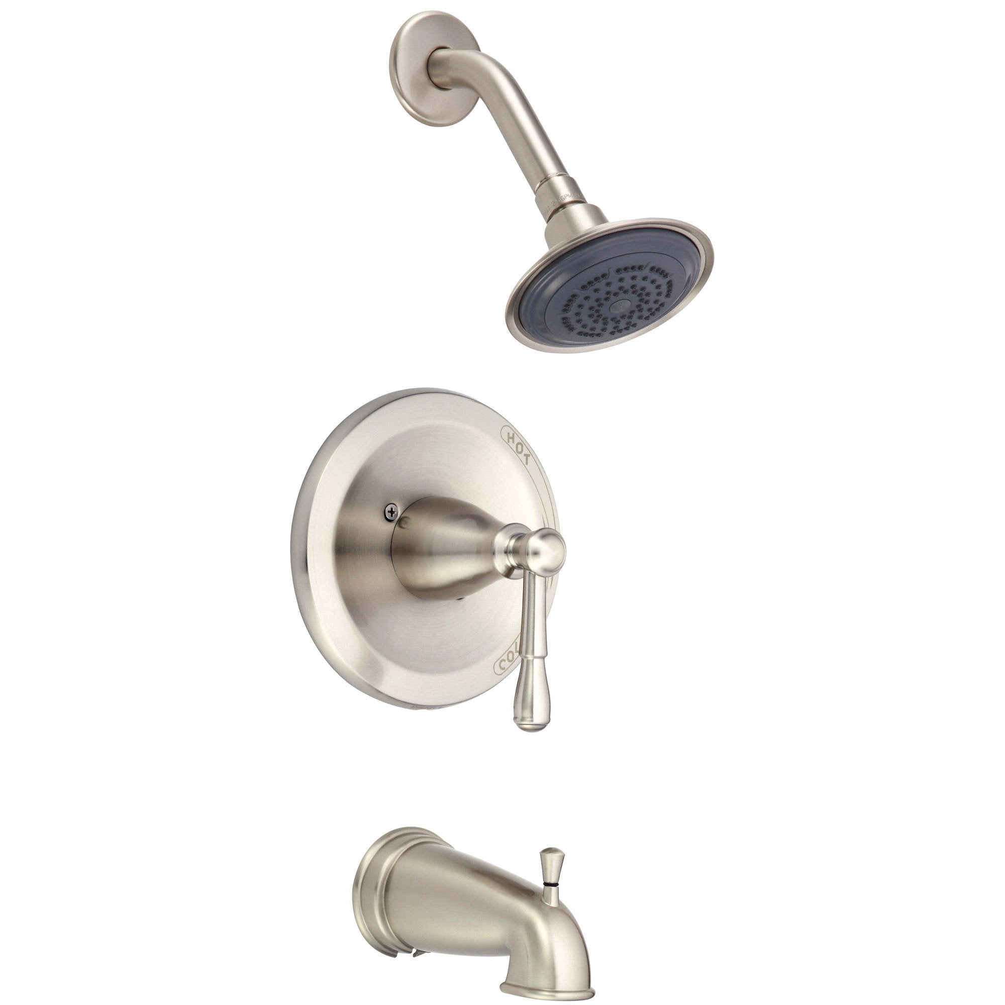 Danze Eastham Brushed Nickel Single Handle Tub and Shower Combo Faucet with Rough-in Valve - Perfect for Bathroom Renovation & Modern Home Upgrade