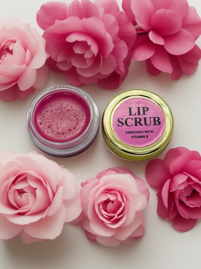 Exfoliating Lip Scrub 10g - Natural Moisturizing & Plumping Lip Care - Perfect for Dry, Chapped Lips & Pre-Makeup Prep
