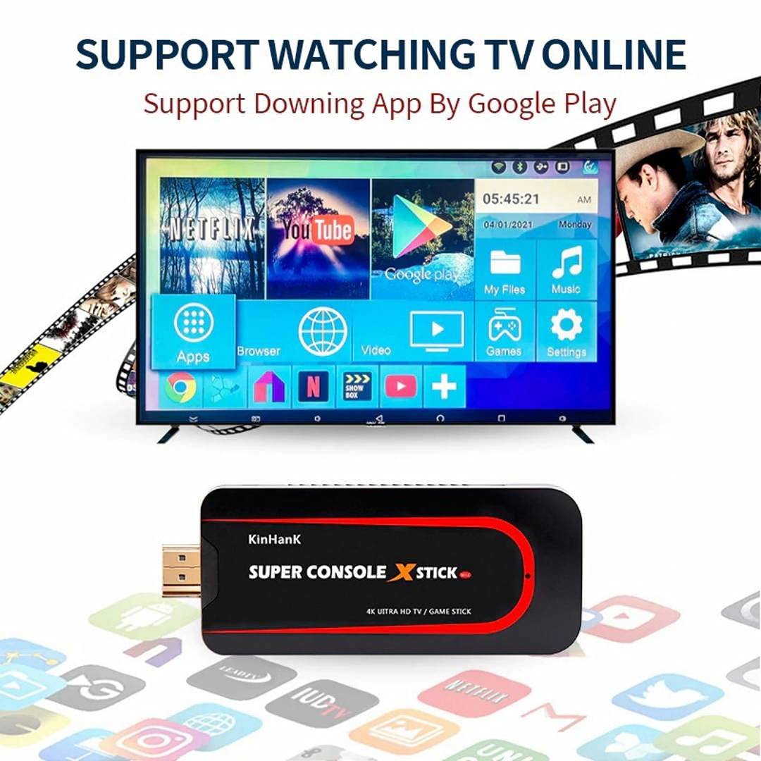 KINMRIS Super Console X STICK 256GB Retro Gaming System - 50,000+ Classic Games, 4K HD TV Output, Wireless Controllers x2 | Perfect for Family Entertainment & Nostalgic Gaming