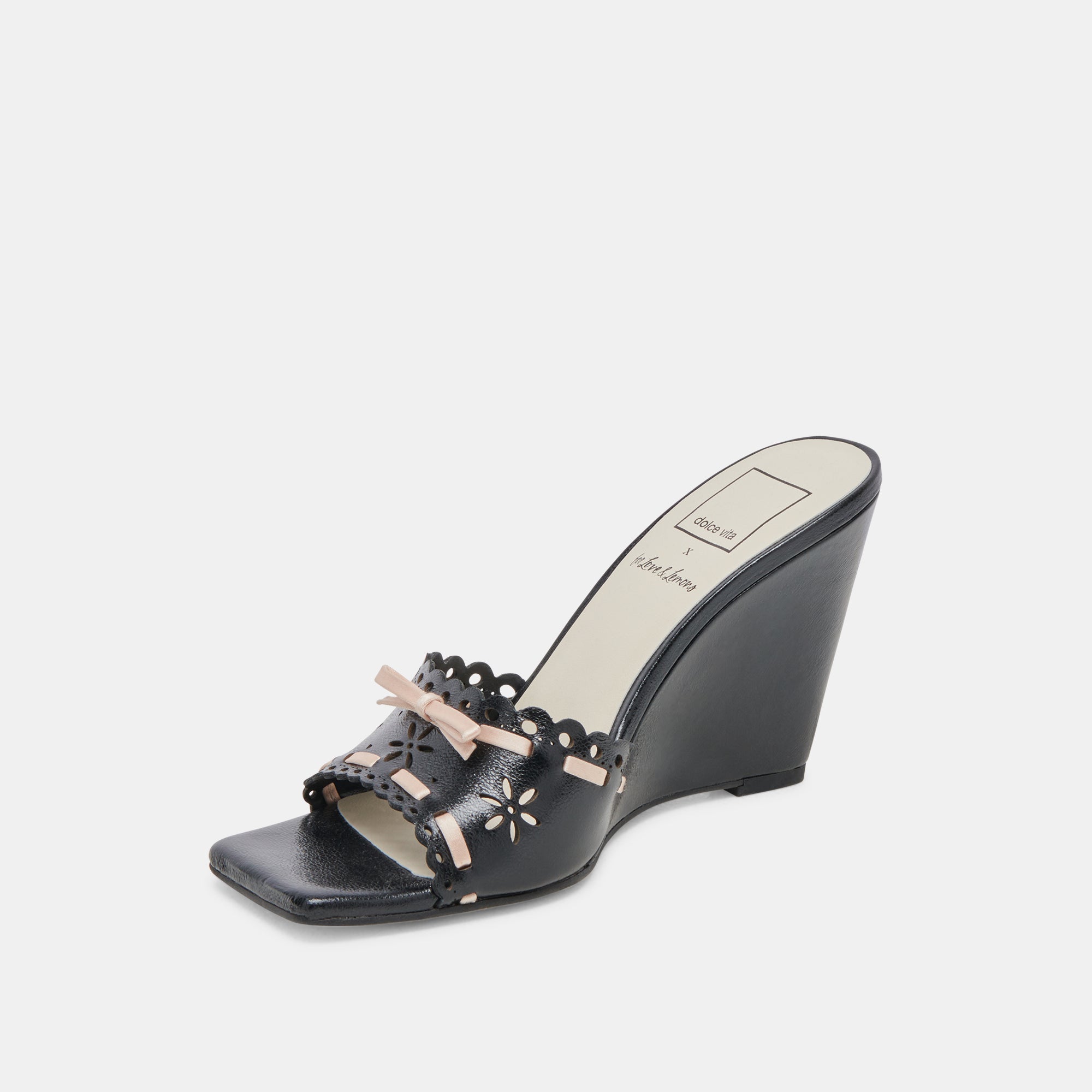 MADALE Women's Wedges with Midnight Patent Leather - Comfortable High Heel Sandals for Casual Outings & Evening Events