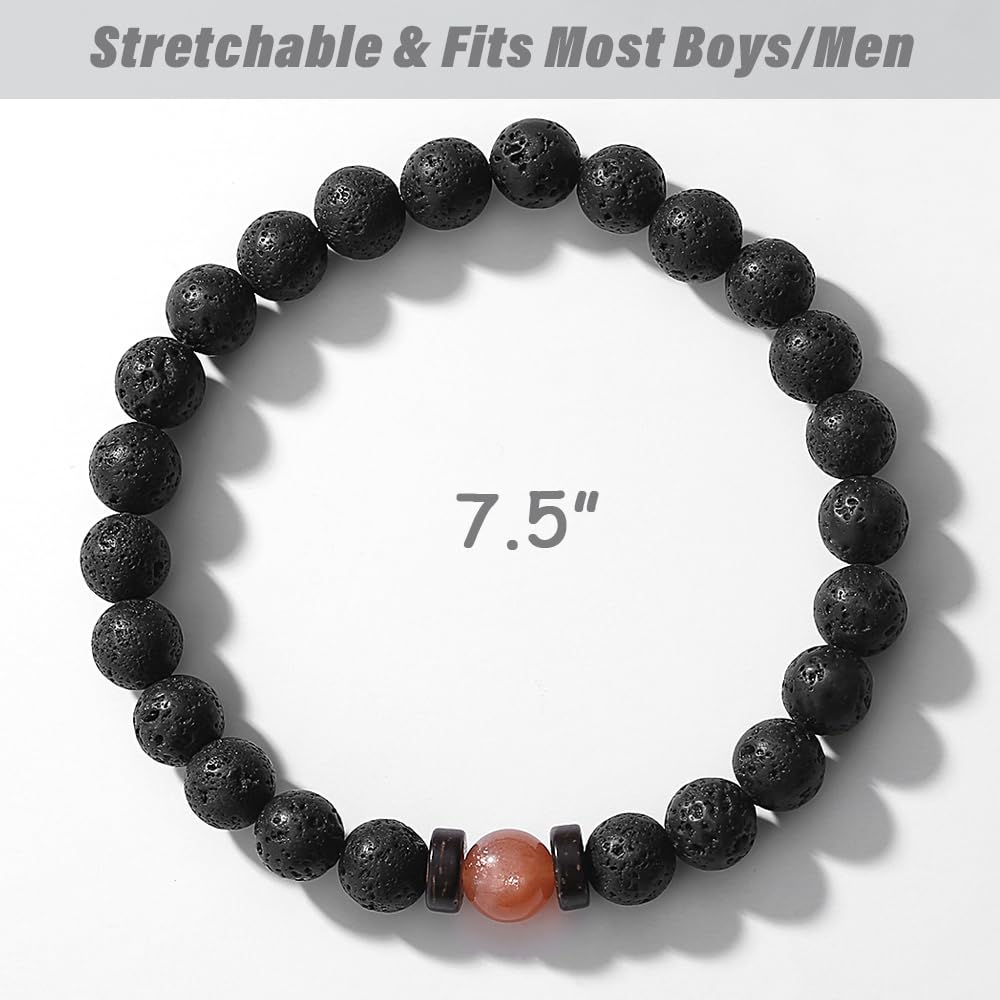 Trendy Beaded Bracelets for Teen Boys - Cool 11-19 Year Old Birthday Gifts for Son, Grandson | Valentine's Day, Easter, Christmas Stocking Stuffers | Perfect for School, Sports & Casual Wear
