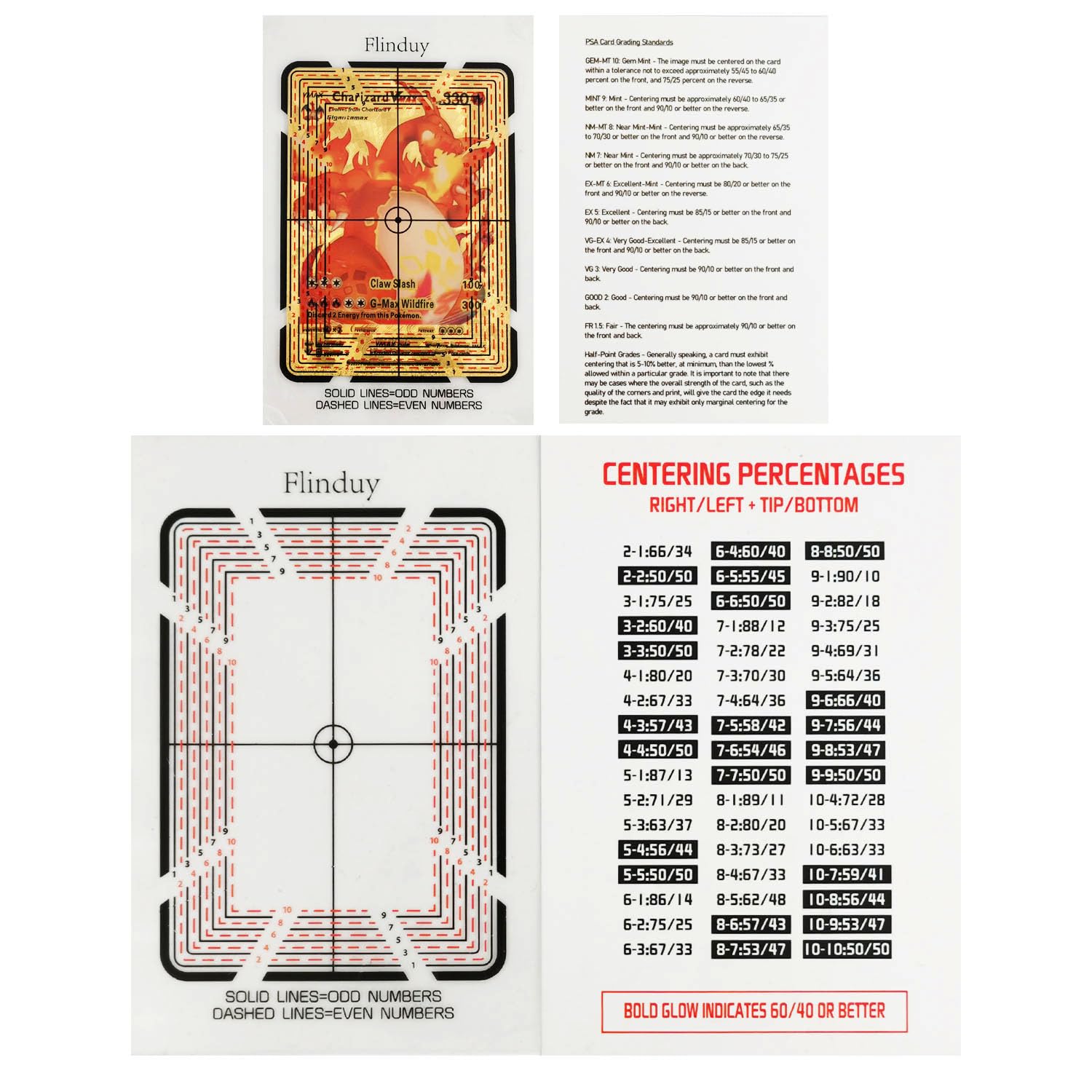 Pokemon Card Grading Tool Kit - Professional Centering Tool for TCG Collectors | Perfect for Grading, Sorting & Protecting Rare Pokemon Cards