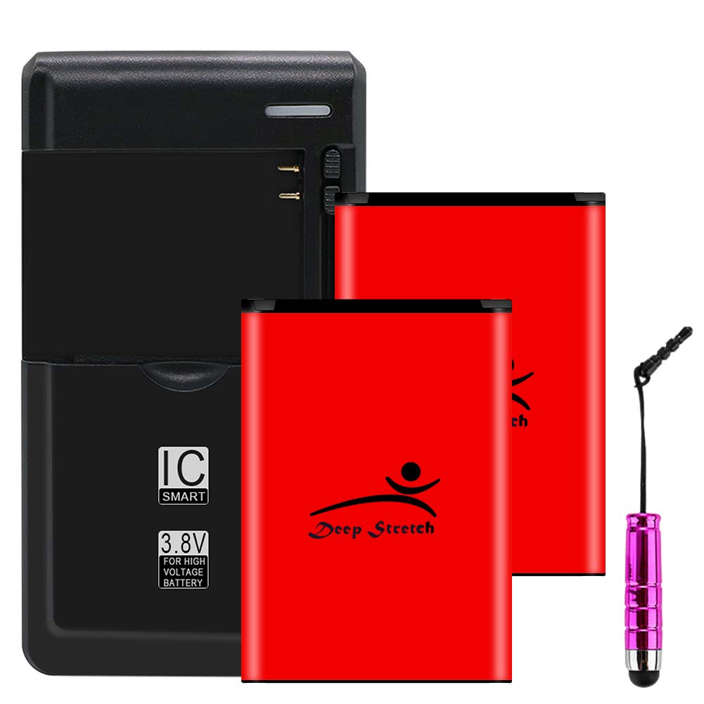 LG Mach LS860 BL-44JH Replacement Battery - 2X 2770mAh High Capacity Li-ion Battery with Universal Wall Charger | Long Lasting Power for LG Smartphones | Perfect for Travel, Business & Daily Use