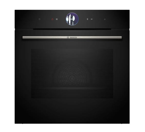 Bosch HSG7364B1 Series 8 Built-In Steam Oven - 60cm x 60cm Black Stainless Steel | Perfect for Baking, Roasting & Healthy Cooking in Modern Kitchens