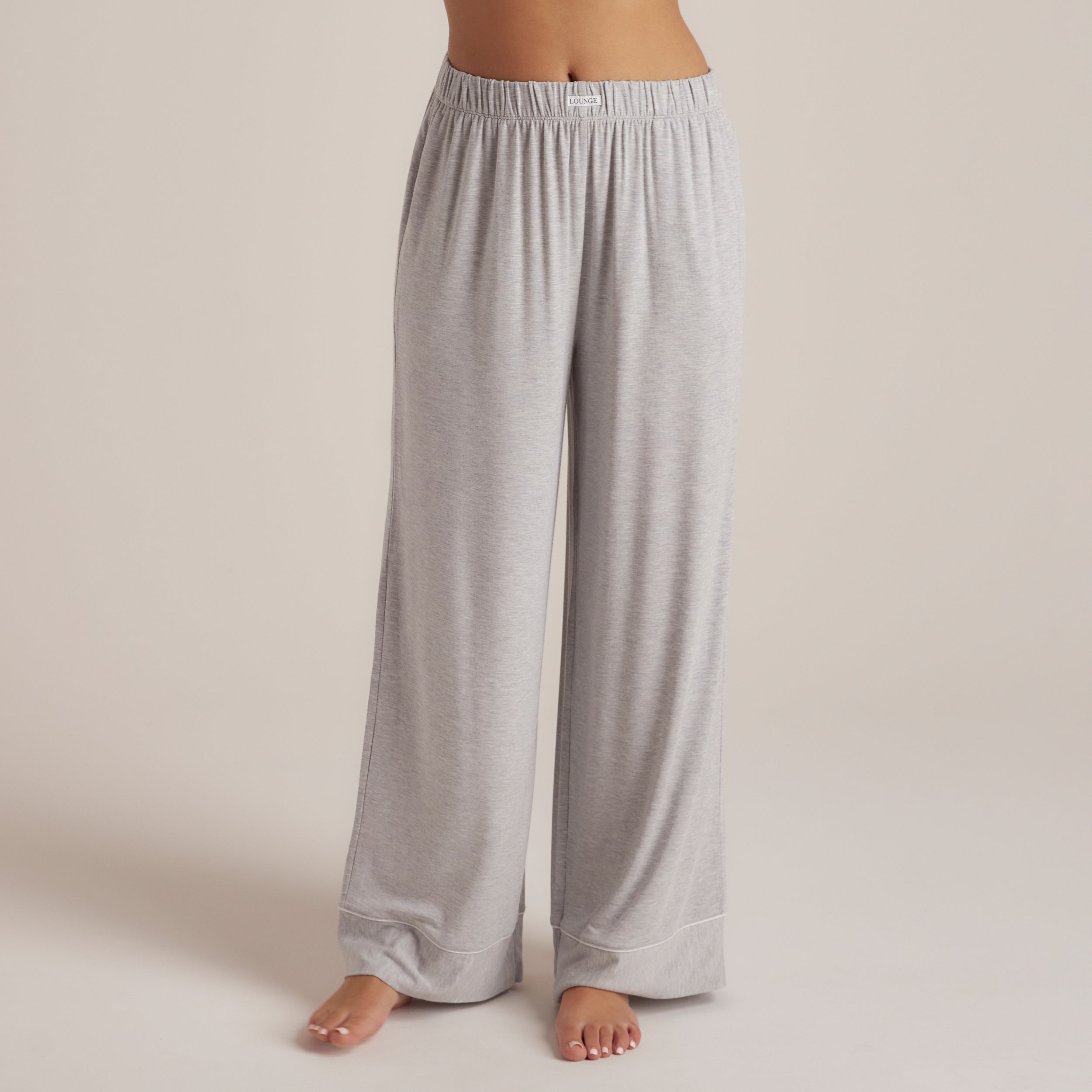 Soft & Breathable Modal Pajama Pants for Women - Grey Marl Lounge Pants for Sleep & Relaxation at Home