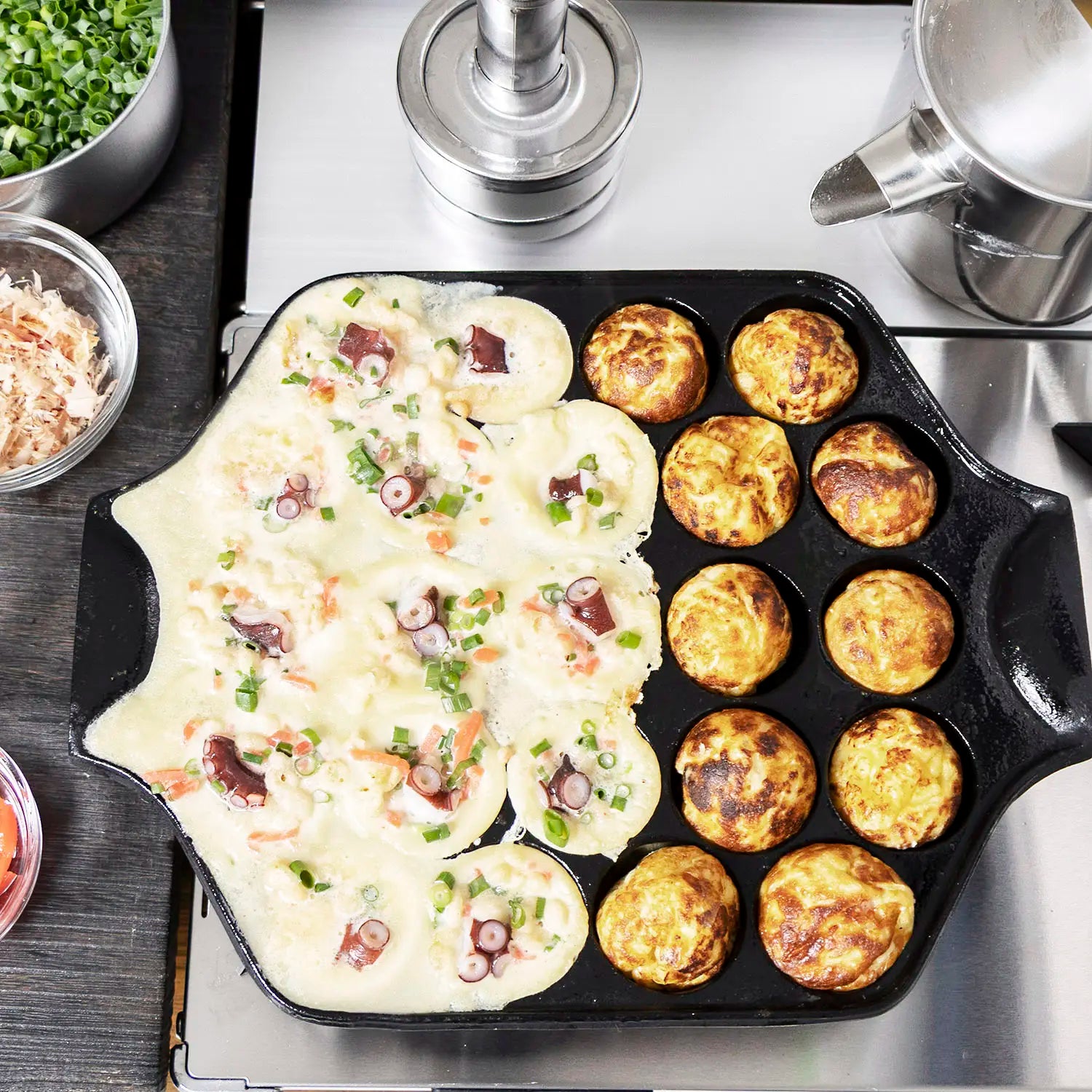 Premium Iwachu Nambu Cast Iron Takoyaki Pan - 23 Ball Japanese Grill Pan for Authentic Octopus Balls | Perfect for Home Cooking, Party Snacks & Japanese Cuisine Lovers