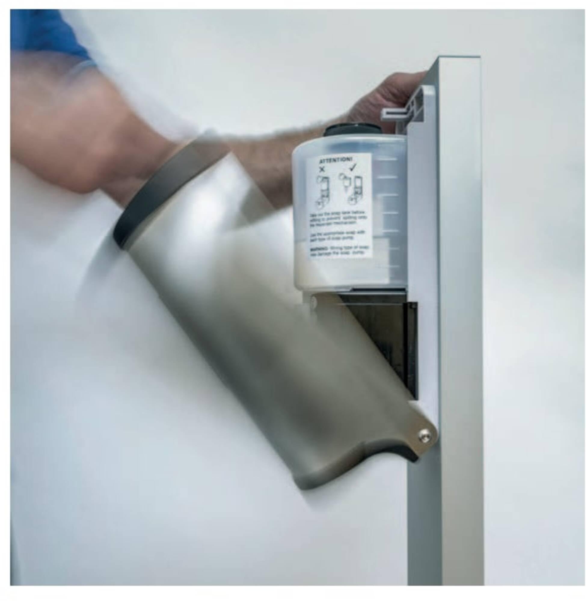 EMCO Premium Stainless Steel Wall Mount Soap Dispenser - Touchless Automatic Liquid Soap Dispenser for Kitchen, Bathroom, Restaurant & Commercial Use