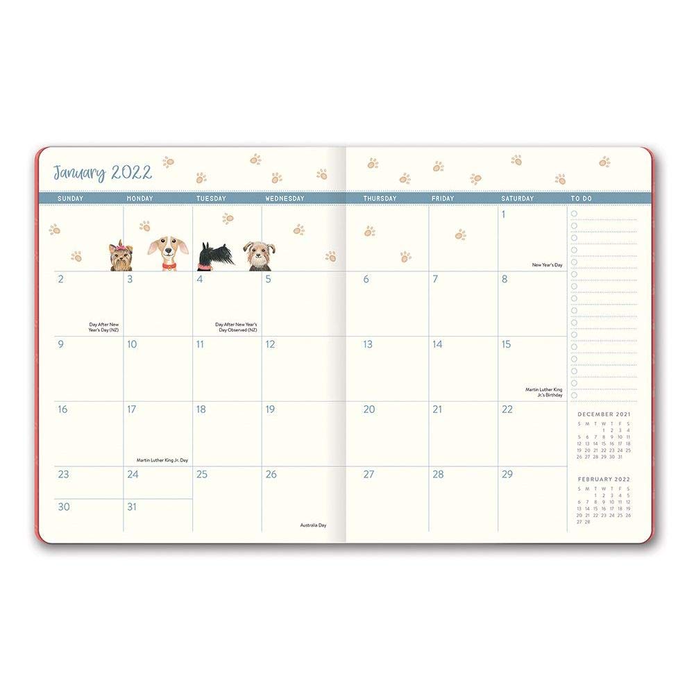 Doggone Cute Just Right Monthly 2022 Planner - Small Changes 1 EA - Perfect for Organizing Schedules, Tracking Goals & Daily Planning
