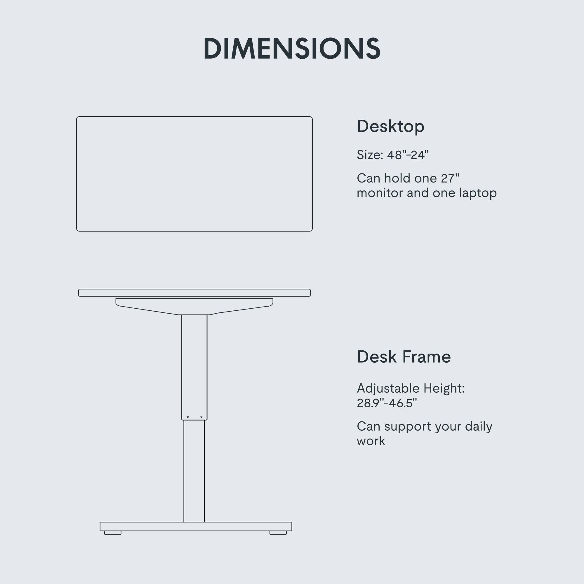 FLEXISPOT EN1 Electric Height Adjustable Standing Desk - 48 x 24 Inches Solid Desktop, Sit Stand Workstation for Home Office (White Frame & Desktop) | Perfect for Remote Work, Gaming & Study Setup