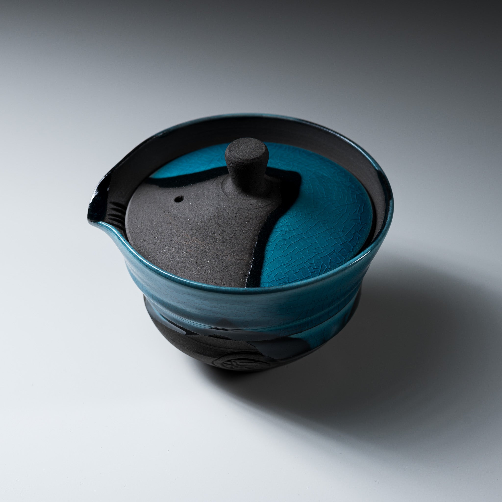 Premium NINSHU Houhin Teapot - Sou Ku (Blue Sky) Japanese Ceramic Teapot for Loose Leaf Tea | Perfect for Matcha, Sencha & Tea Ceremonies