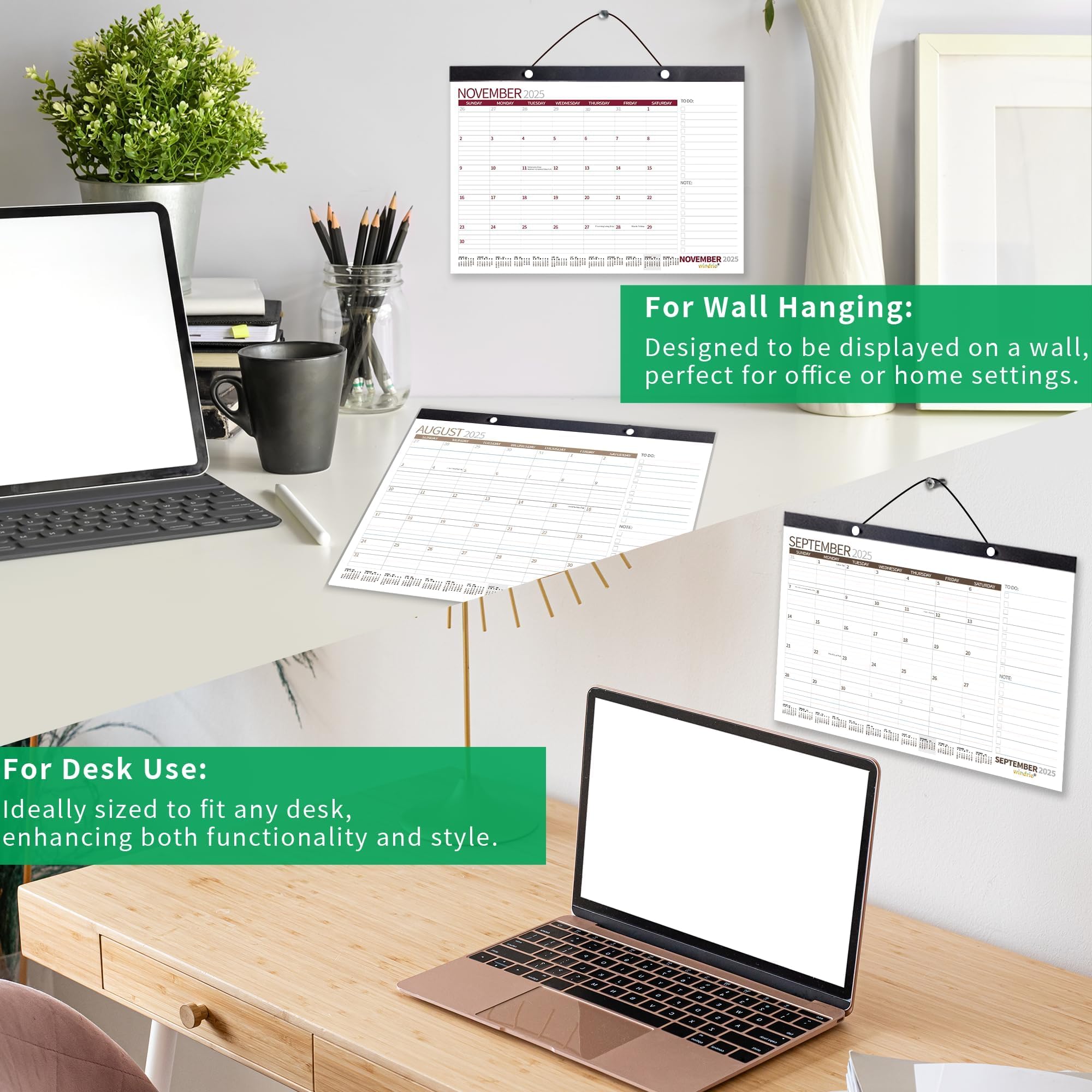 2025 Desk & Wall Calendar - 12 Month Planner (January-December) | 17
