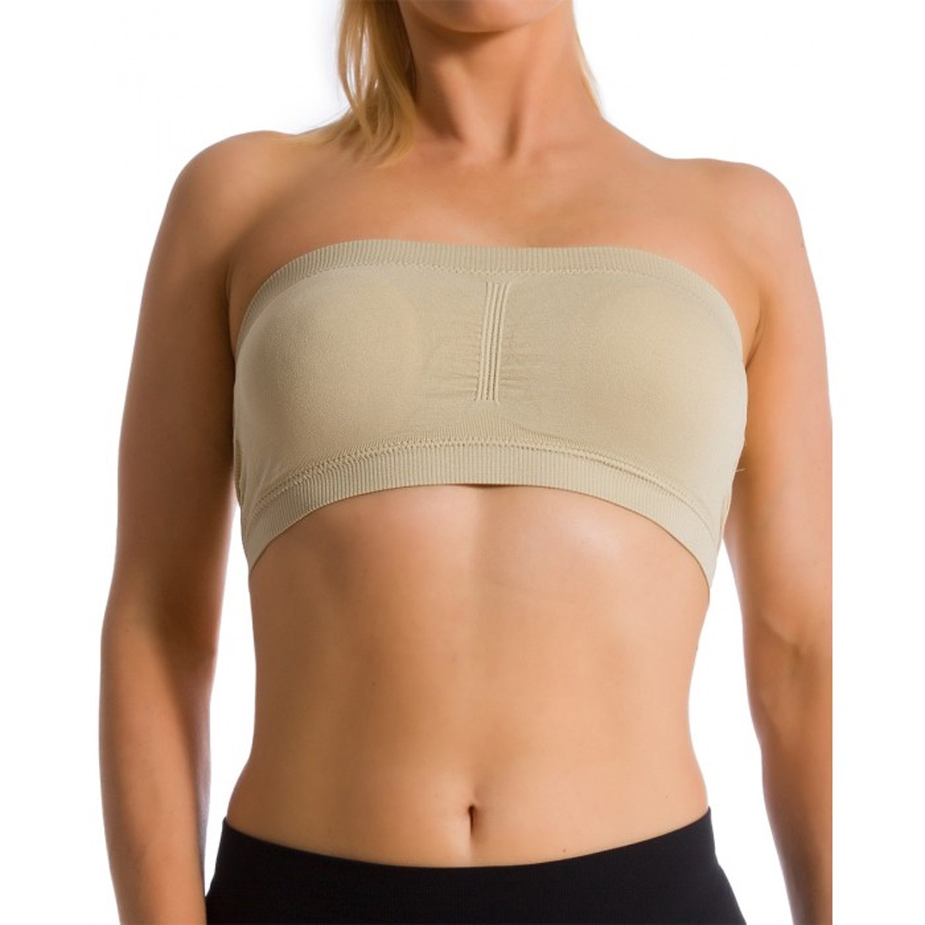 Wire-Free Stretch Sports Bra with Removable Pads - Comfortable Bandeau Yoga Bra for Women - Perfect for Yoga, Gym, Running & Everyday Wear