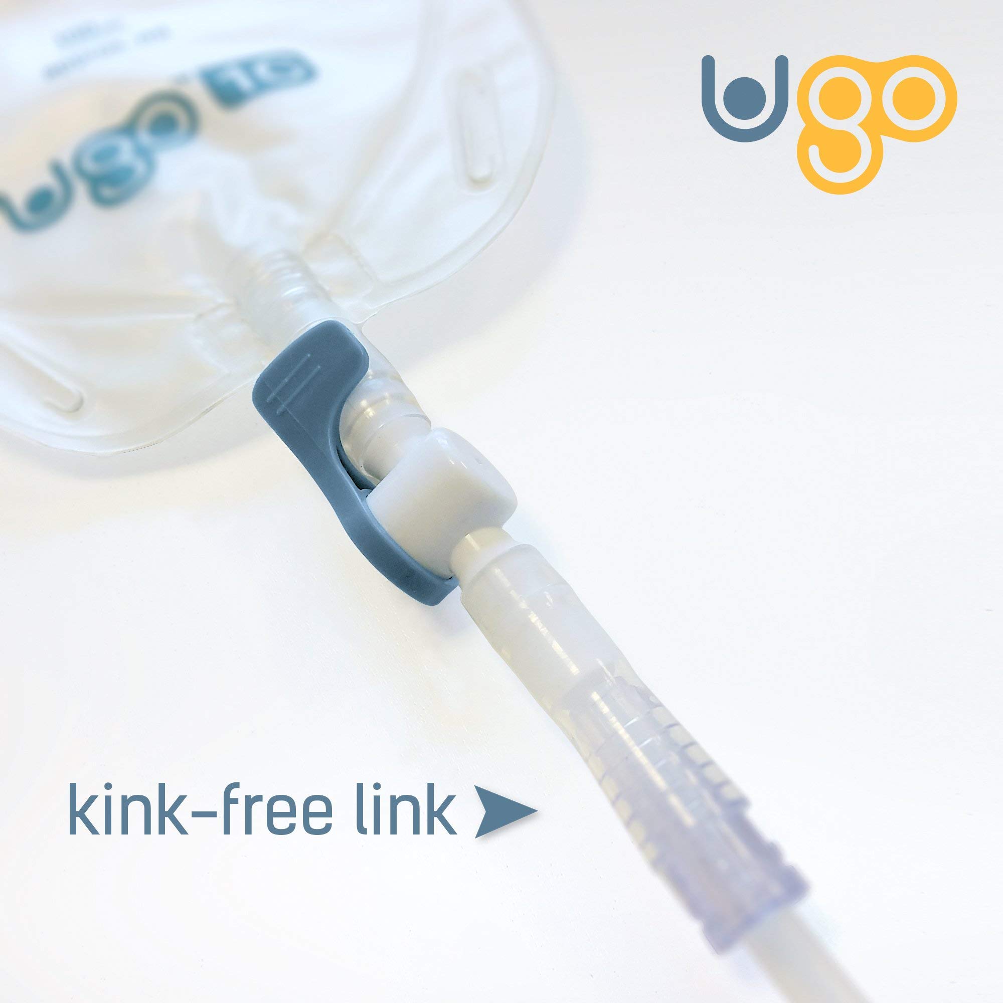 Ugo Leg Bags (10 Pack) - 500ml Urine Drainage Catheter Bags with Soft Fabric Backing, Natural Leg-Shape Design & Lever Tap - Ideal for Post-Surgery, Travel & Daily Use (Ugo 1C, Short Tube)
