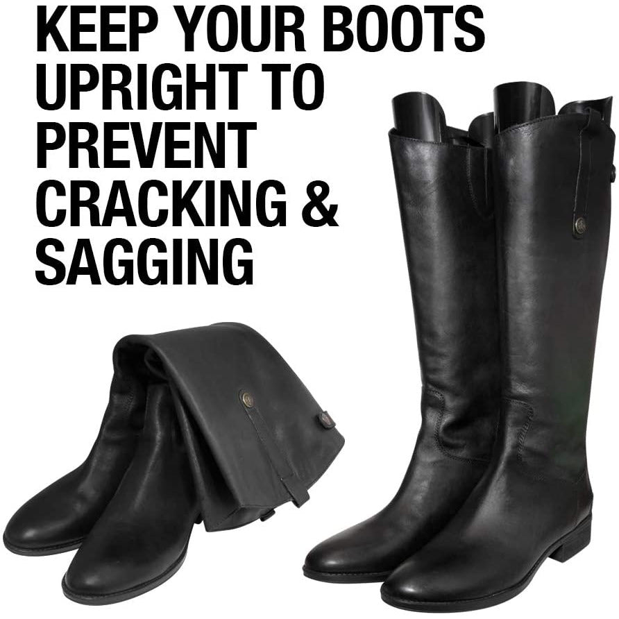 Premium Boot Shapers with Hanger Hook - 1 Pair/Pack (Multiple Colors) | Keeps Boots Upright & Prevents Wrinkles | Perfect for Storage & Travel