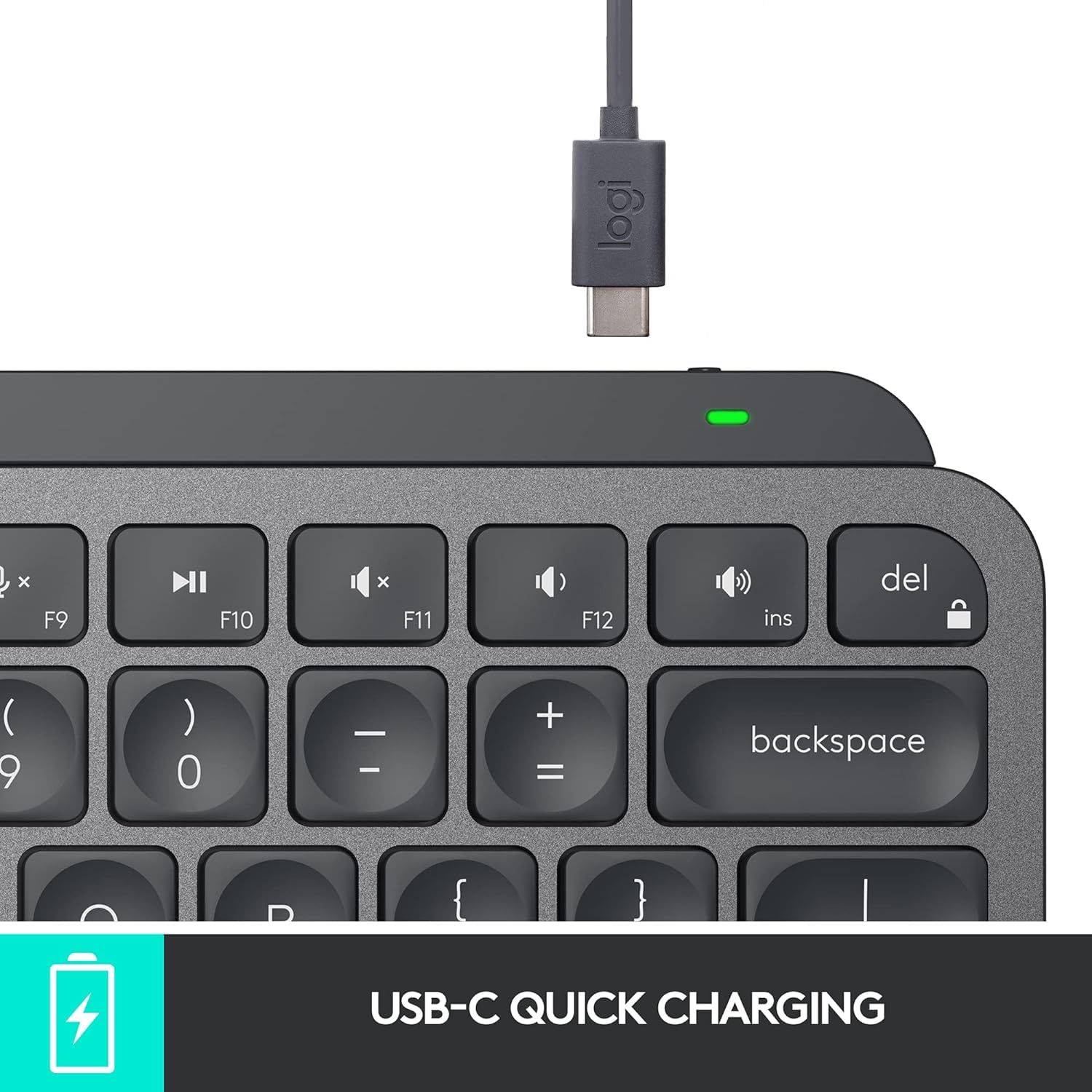 Logitech MX Keys Mini Wireless Bluetooth Keyboard - Compact Backlit Illuminated Design, USB-C Charging, Compatible with Mac, Windows, iOS, Android, Linux | Perfect for Home Office, Remote Work & Gaming (Renewed, Graphite)