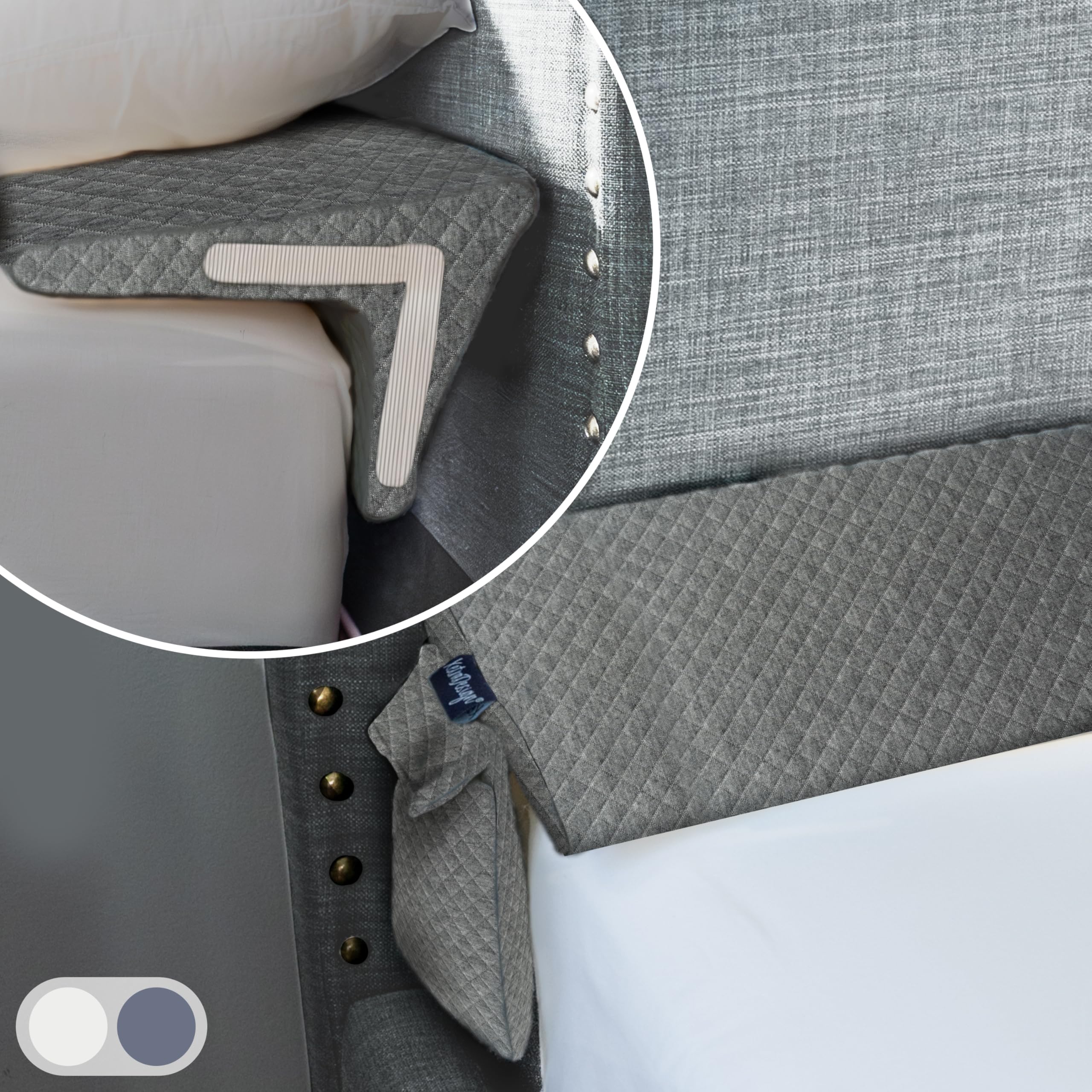Bed Wedge Pillow for Headboard Gap - 7