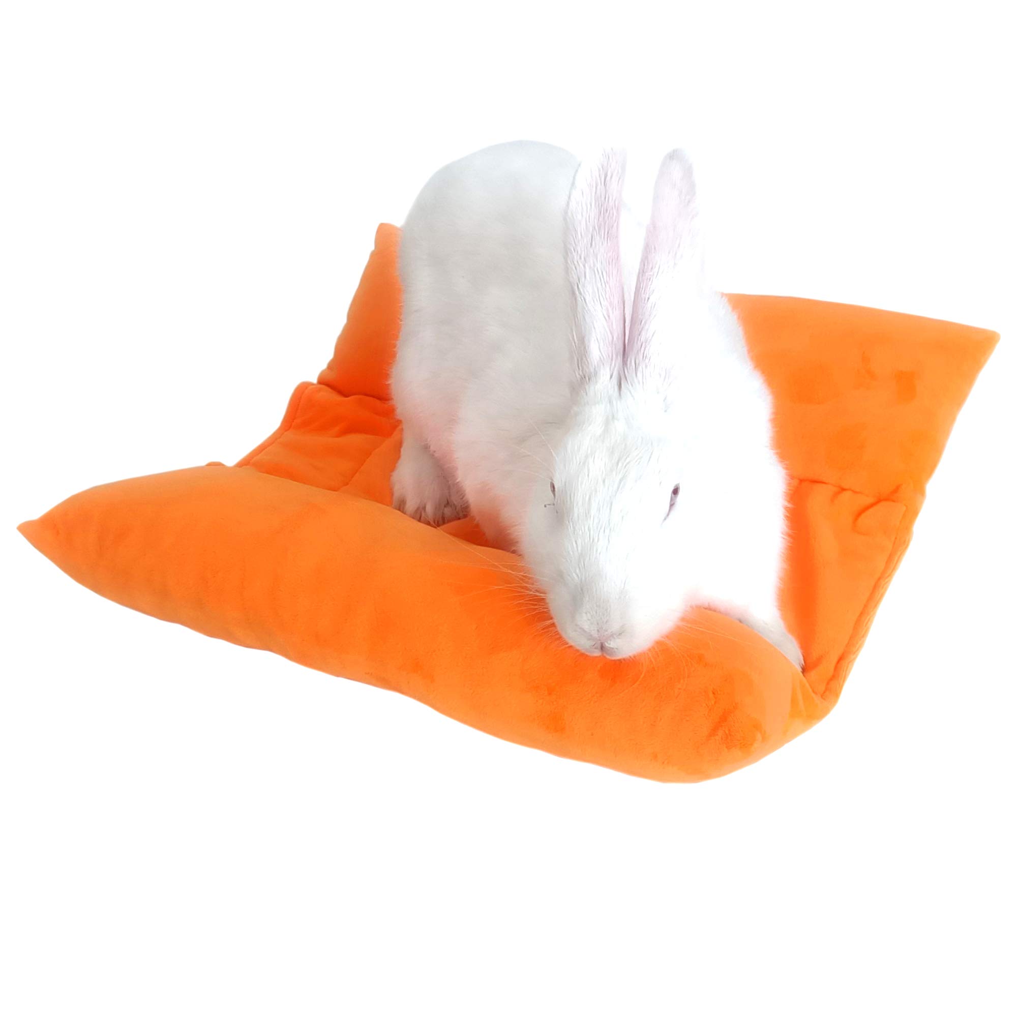 Soft Rabbit Bed Lounger Pillow - Cozy Cuddle Cushion with 2 Cotton Pillows for Bunny Flop Mat & Snuggle Bed - Perfect for Small Pets, Indoor Lounging & Nap Time Comfort