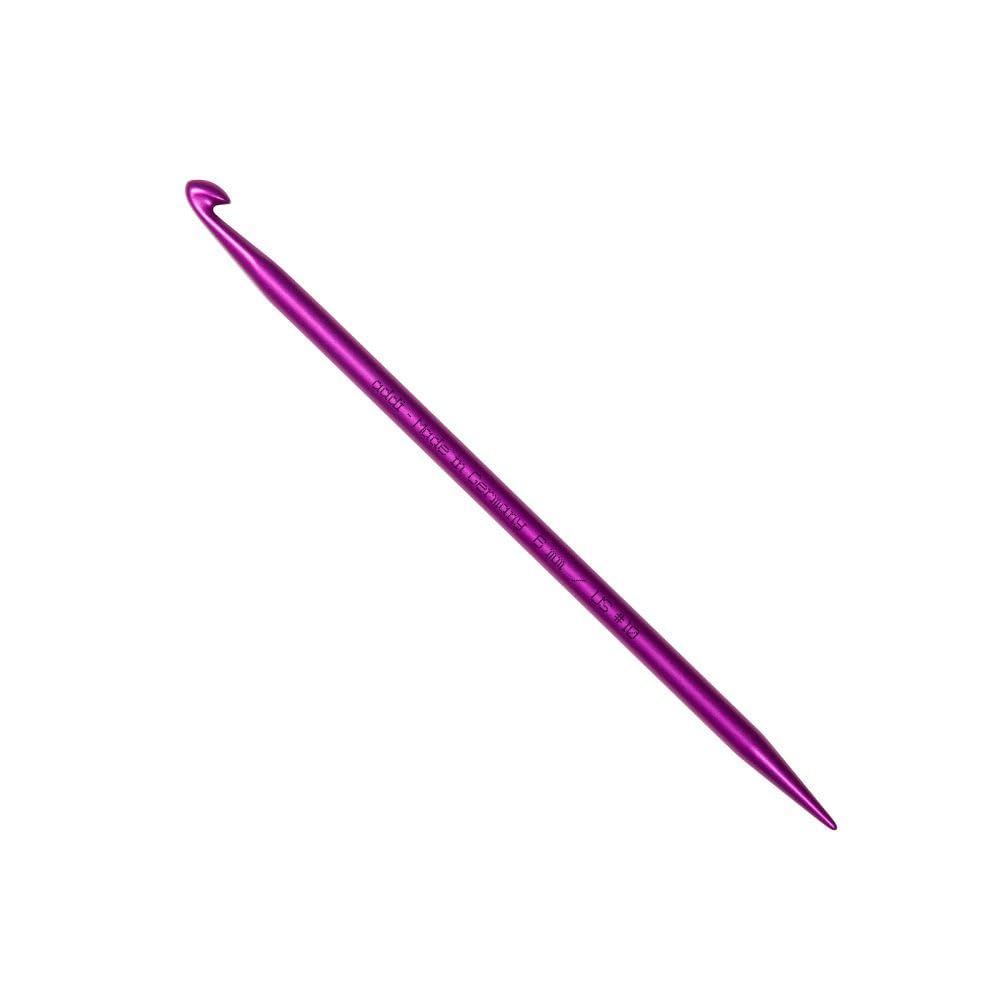AddiDuett 6mm Purple Crochet Hook for Knitting & Crafting - Ergonomic Double-Ended Hook for Amigurumi, Scarves, and Blankets