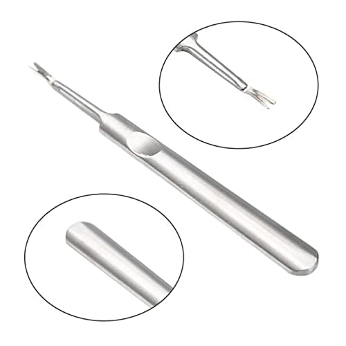 ZAUKY Professional Stainless Steel Dead Skin Fork Nipper Pusher Tool - 1PC Manicure Pedicure Kit for Nail Care, Cuticle Removal & Dead Skin Treatment - Perfect for Home Salon, Spa & DIY Nail Grooming
