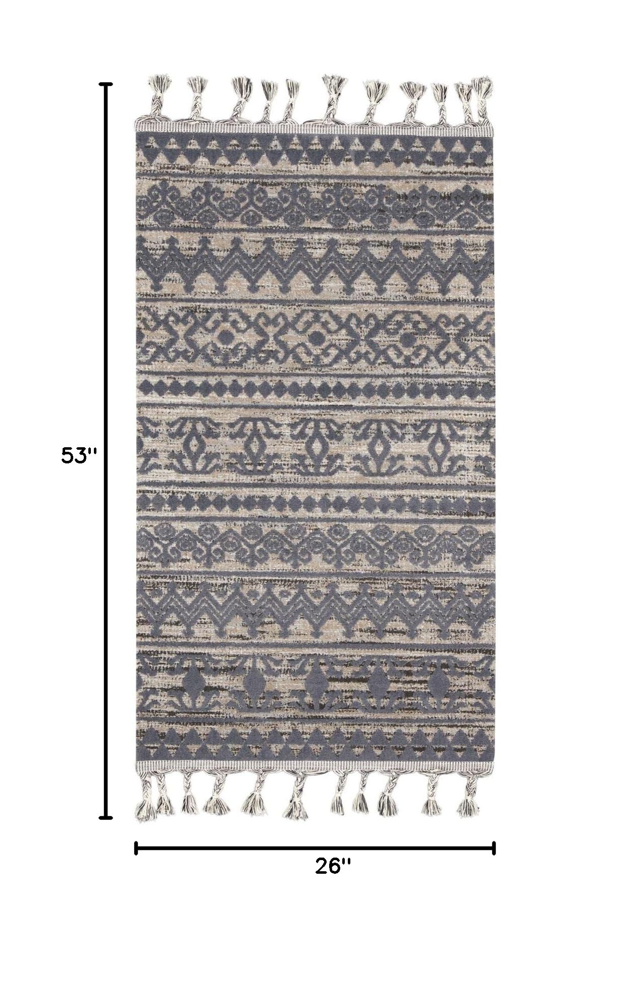 Nourison Asilah Mocha/Charcoal 2'3