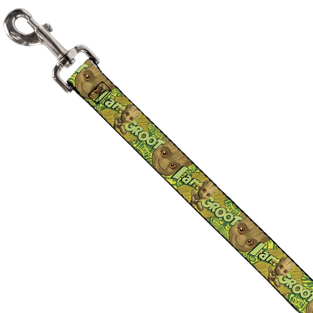 Buckle-Down Dog Leash with Baby Groot Design - 6 Feet Long, 1.5 Inch Wide - Durable Pet Walking Accessory for Small to Medium Dogs | Perfect for Daily Walks, Park Visits, and Outdoor Adventures
