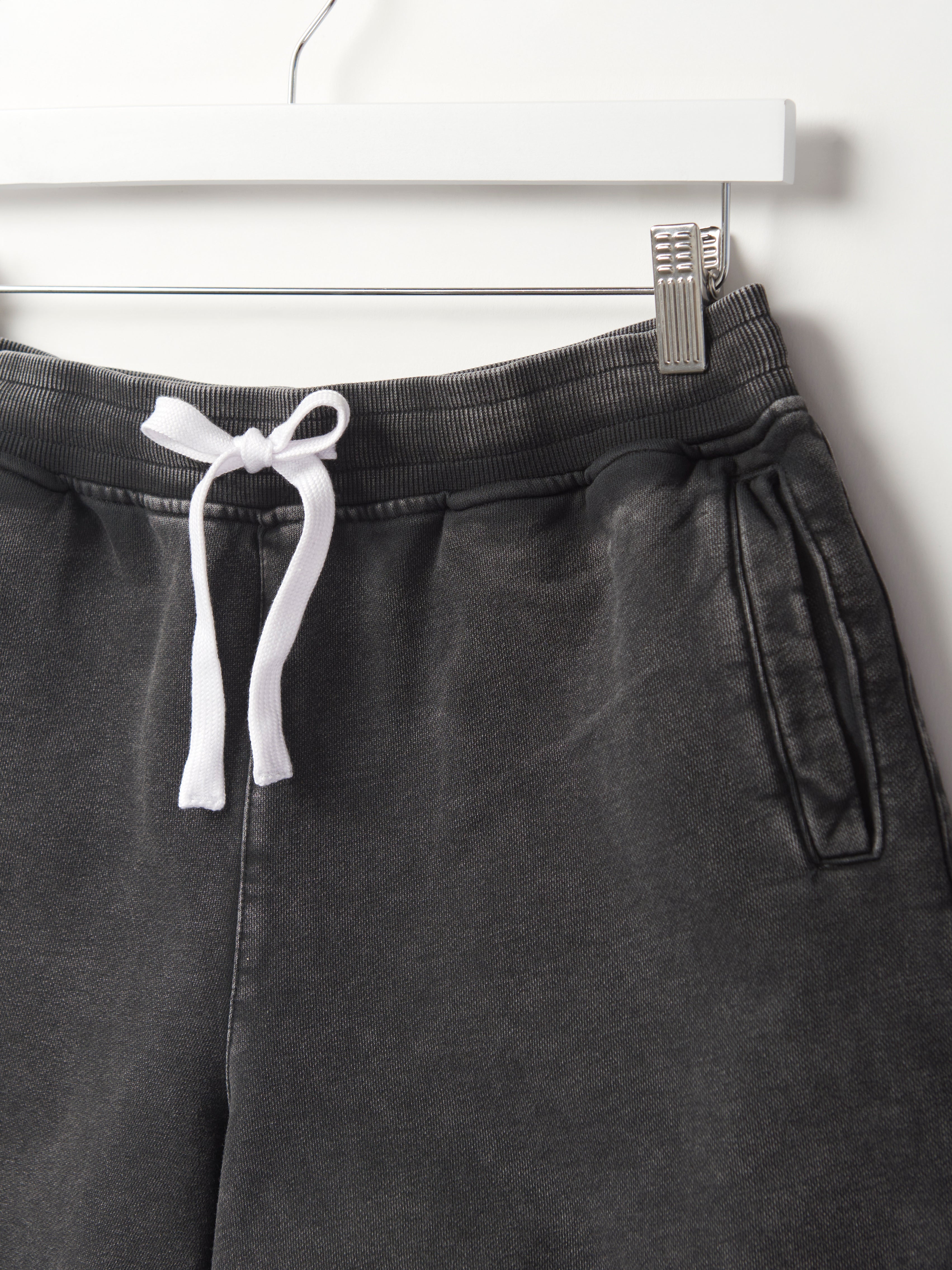 Men's Acid Wash Sweatshorts - Black | Casual Lounge Shorts for Gym, Running & Summer Outfits