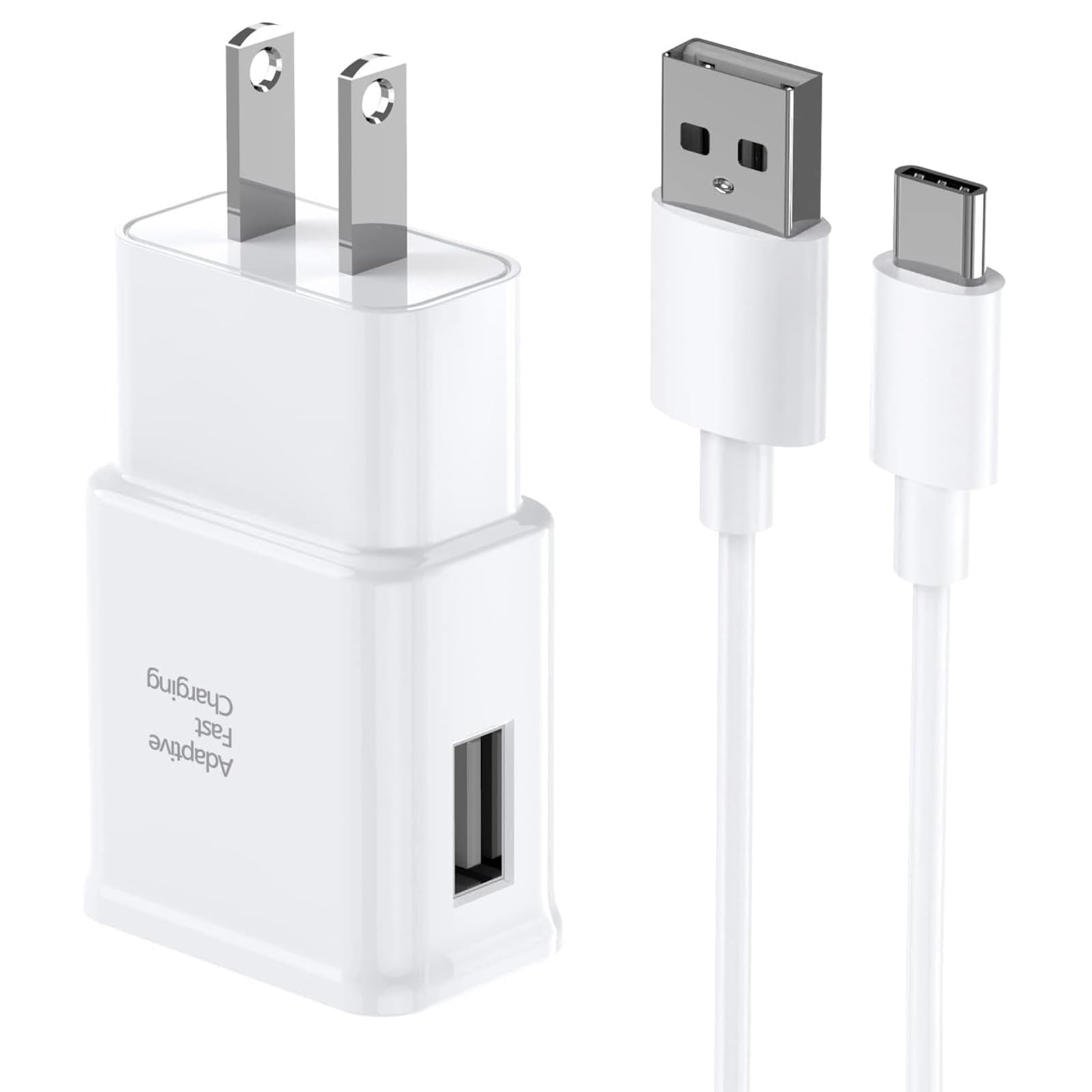 6FT USB-C Fast Charger Cable & Wall Adapter for Samsung Galaxy S9/S10/S20/S21/S22/S23/S24/S25 Plus/Ultra/FE, A14/A15/A16/A25/A35/A54/A55/A56 & Note 9/10/20 - Rapid Charging Cord with Power Block for Home, Office & Travel