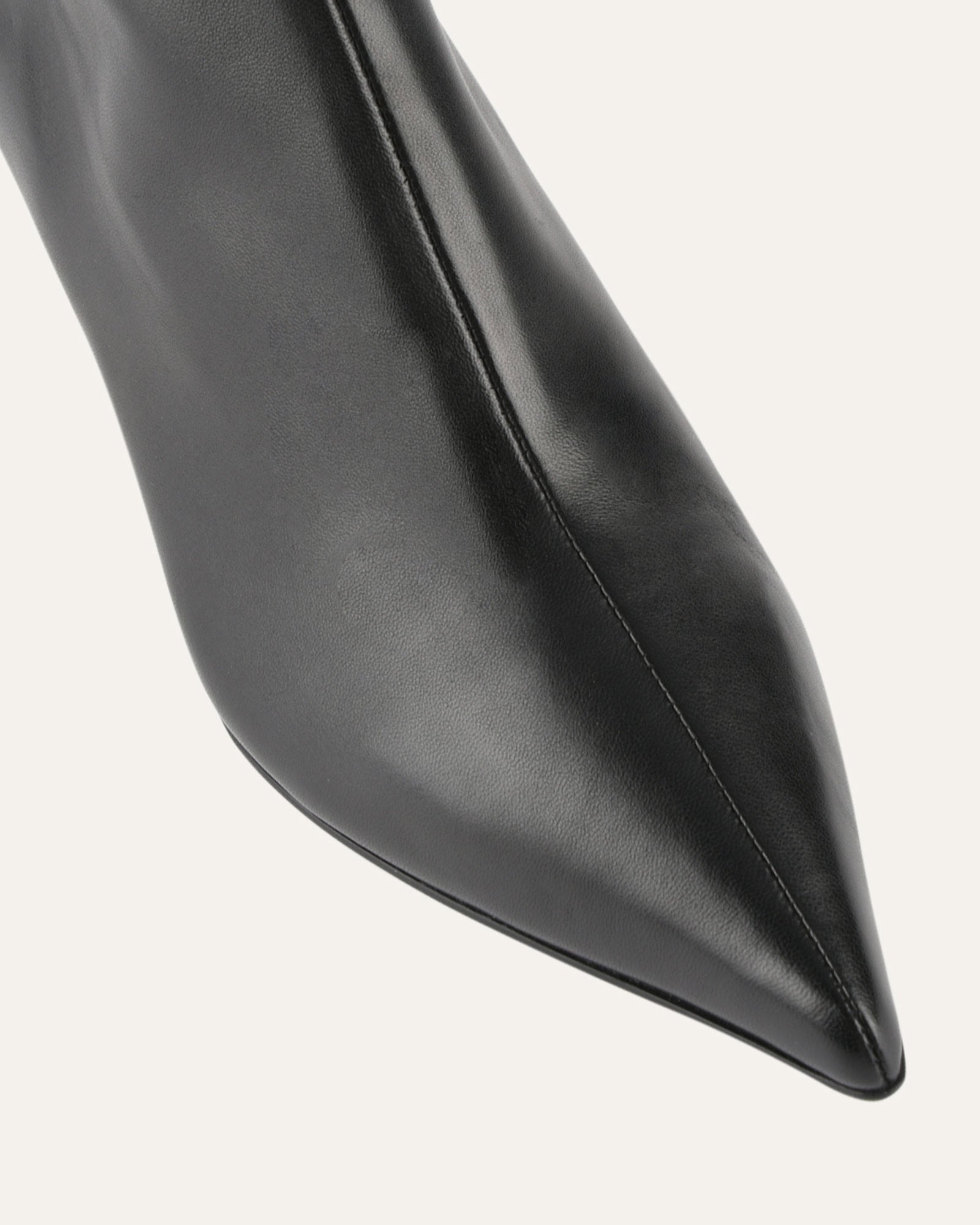 WINNIE Women's Black Leather Mid Ankle Boots - Stylish & Comfortable for Casual Wear, Office & Outdoor Activities