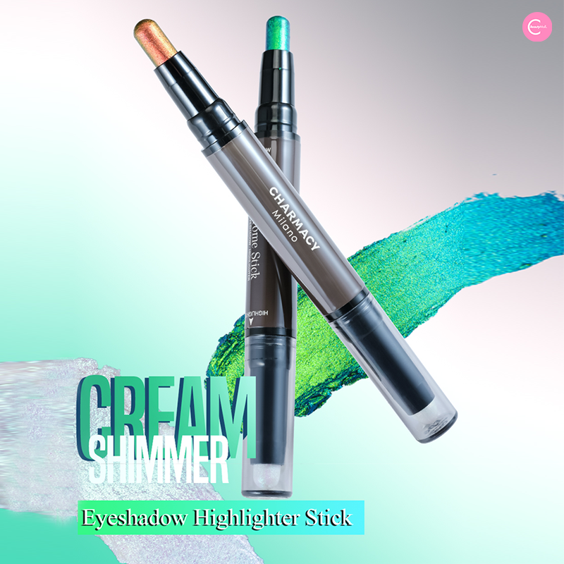 CHARMACY Dual Ended Chameleon Eyeshadow Stick - Long Lasting Creamy Eye Makeup for Day & Night - Perfect for Party, Date & Everyday Wear