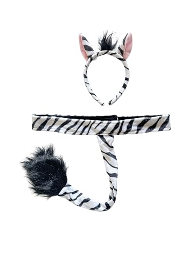 Zebra Headband Ears & Tail