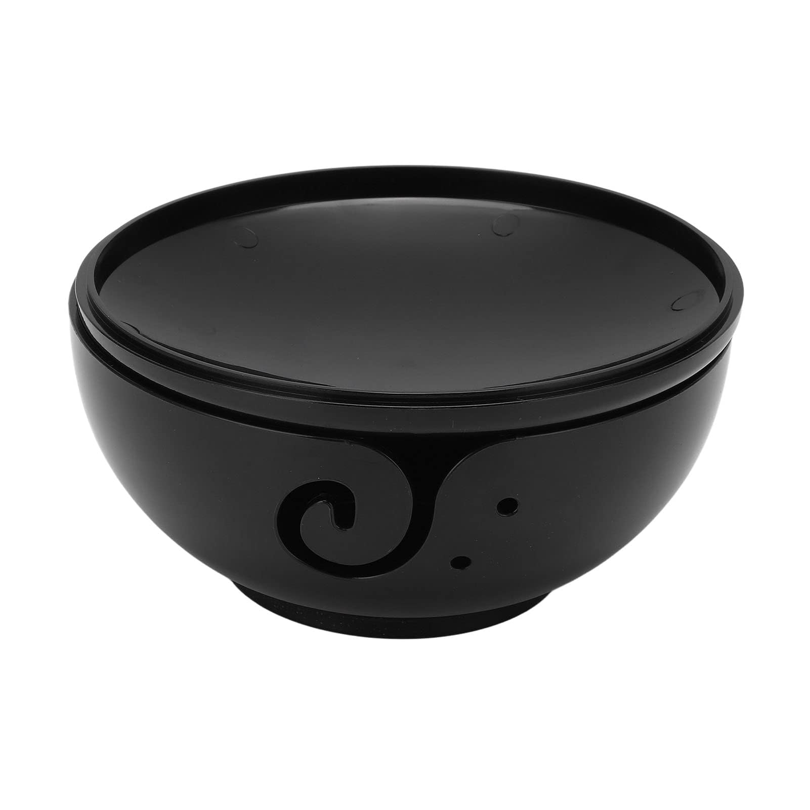 Cyrank Large Plastic Yarn Storage Bowl with Lid - Crochet & Knitting Yarn Holder with Holes - Perfect for DIY Yarn Crafts, Organizing Crochet Threads & Knitting Accessories - Ideal for Home Crafting, Gift Wrapping & Needlework Projects