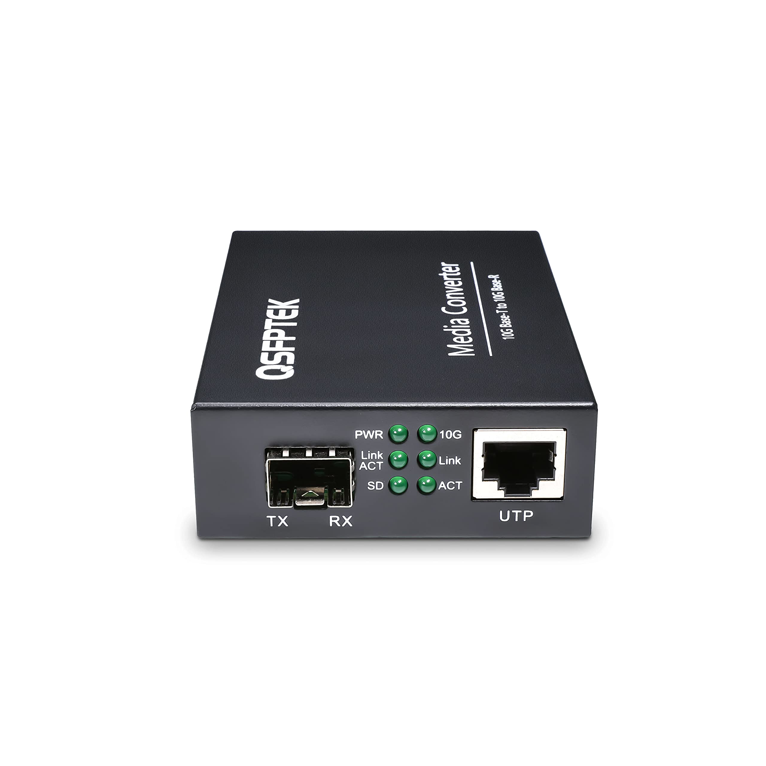 10G Media Converter | 10Gigabit Fiber to Copper Ethernet Converter | Unmanaged 10GBase-T RJ45 to 10GBase-X SFP+ | Supports 100M/1G/2.5G/5G/10G Speeds | Ideal for Data Centers, Enterprise Networks & High-Speed Internet Connections (2-Pack)