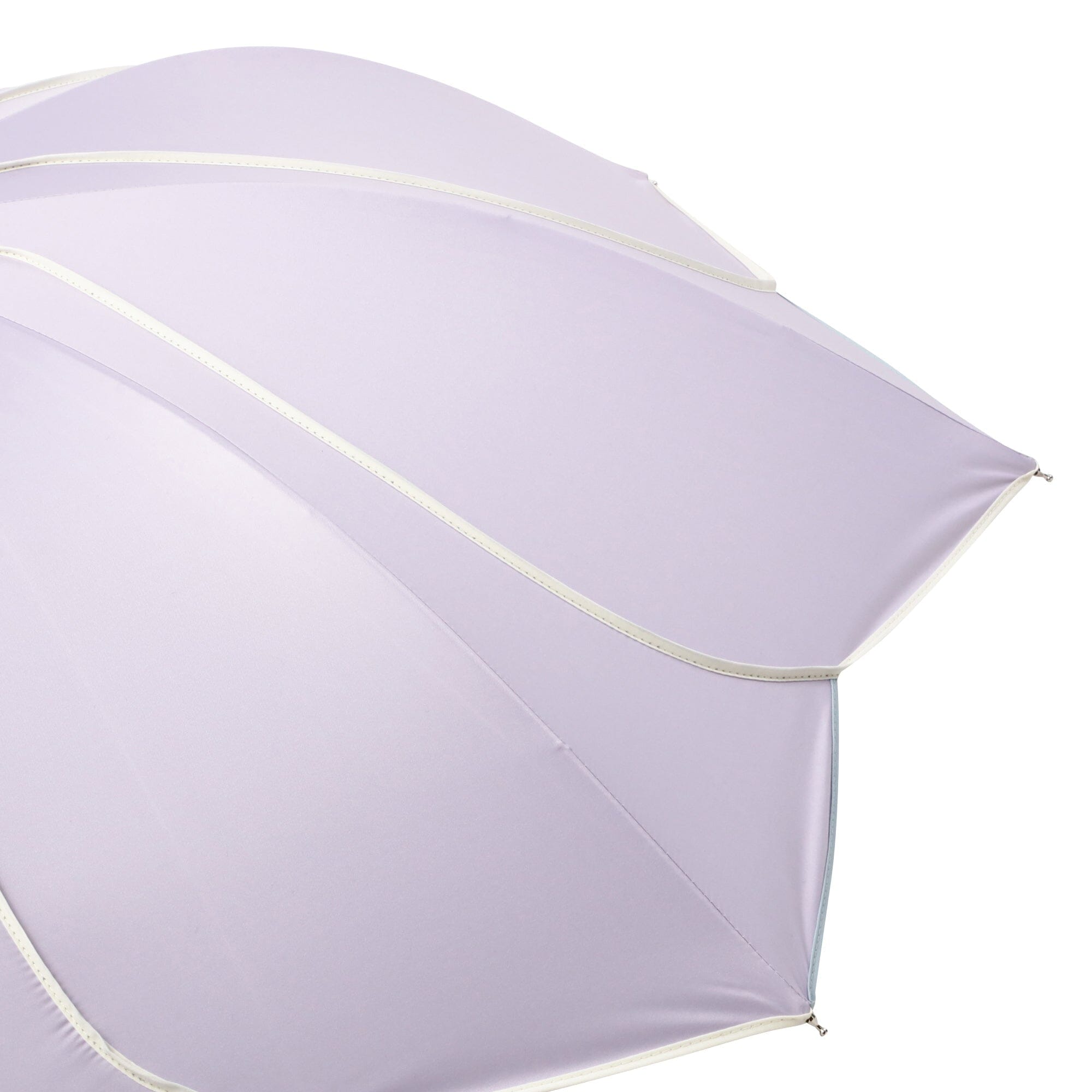 Bicolor Piping Long Umbrella 50cm Purple - Fashionable Rain Protection for Women & Men, Perfect for Outdoor Activities, Commuting, and Travel
