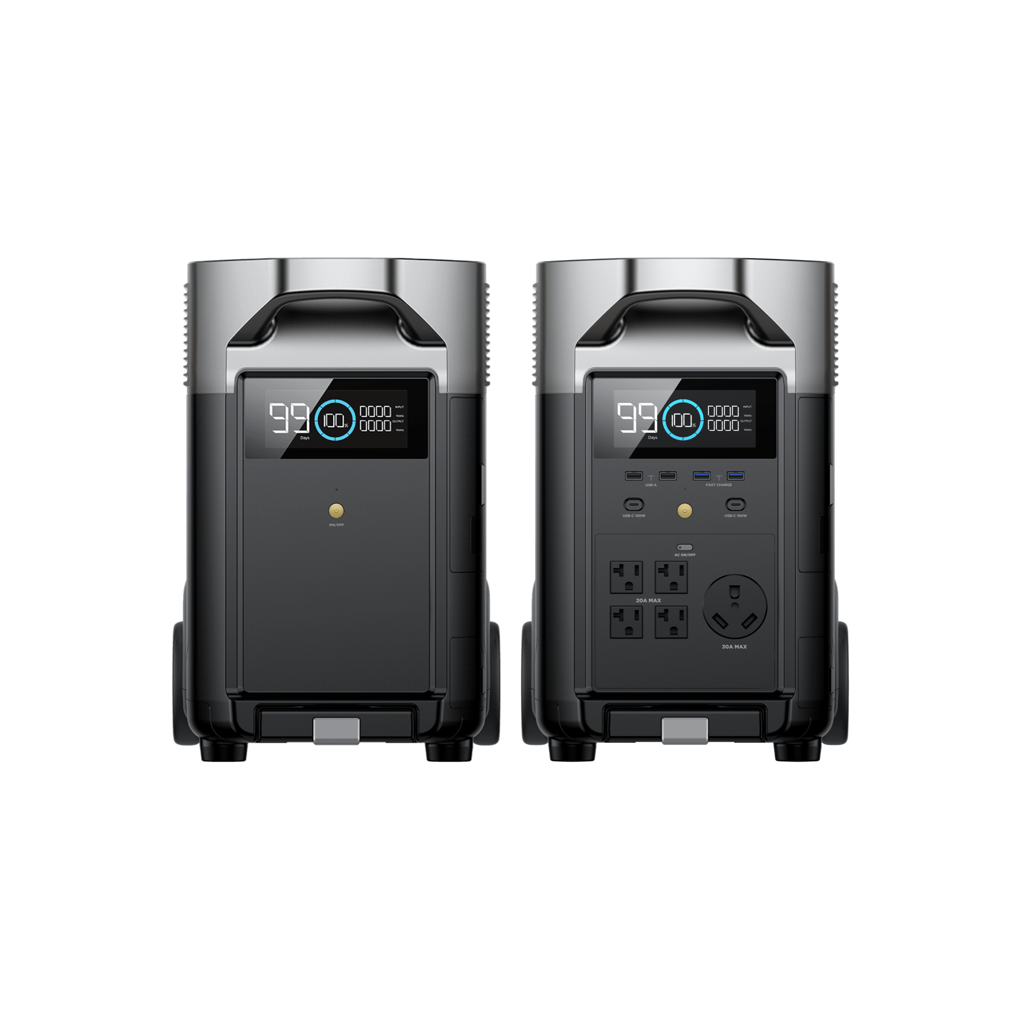 EcoFlow DELTA Pro Portable Power Station with Smart Extra Battery - 3600Wh Solar Generator for Home Backup, Camping & Outdoor Adventures - Flash Sale