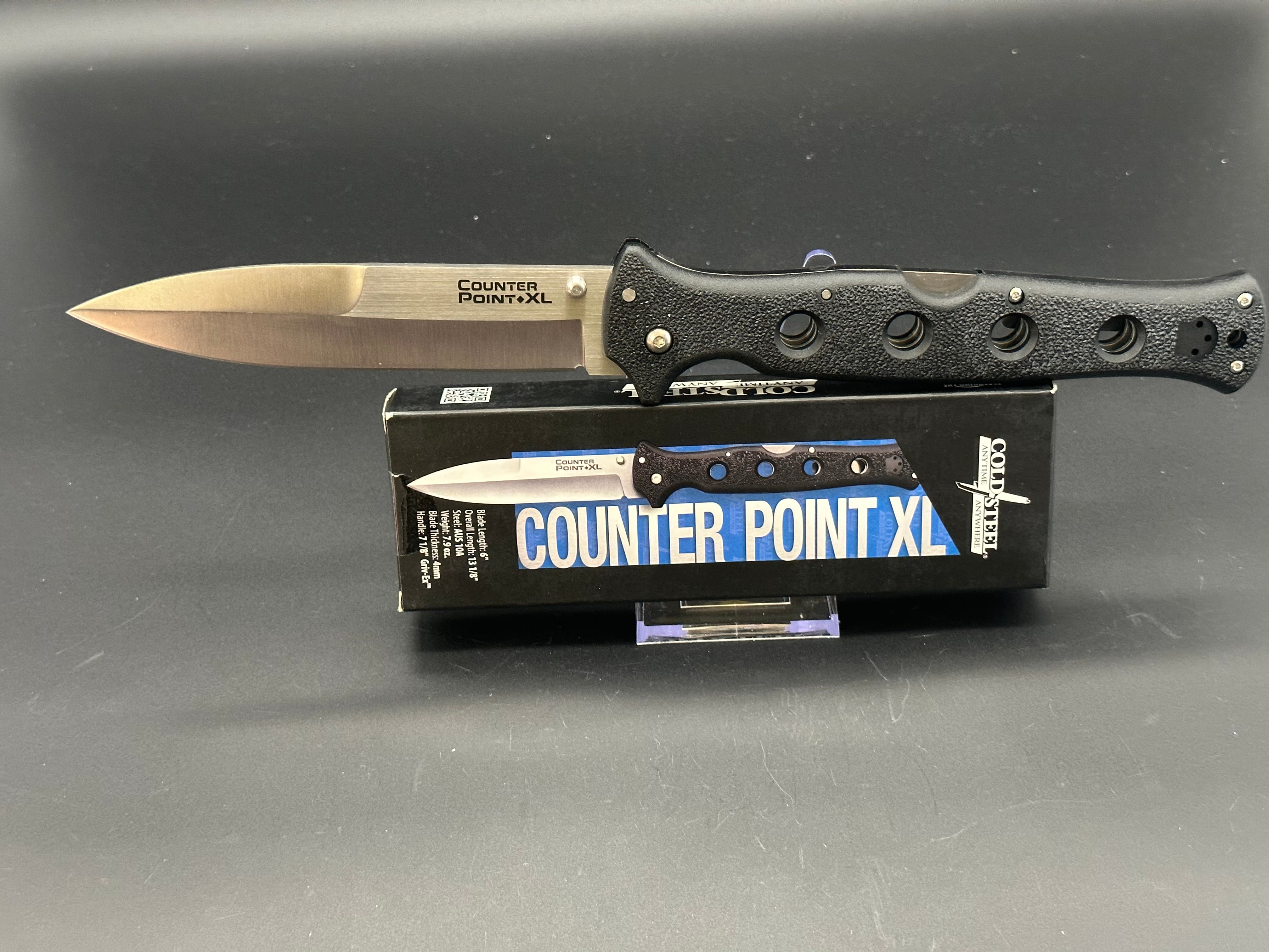 Cold Steel Counter Point XL - Premium Tactical Knife for Outdoor Survival, Hunting & Camping | High-Quality Stainless Steel Blade with Secure Grip Handle | Perfect for Bushcraft, Self-Defense & Everyday Carry (EDC)