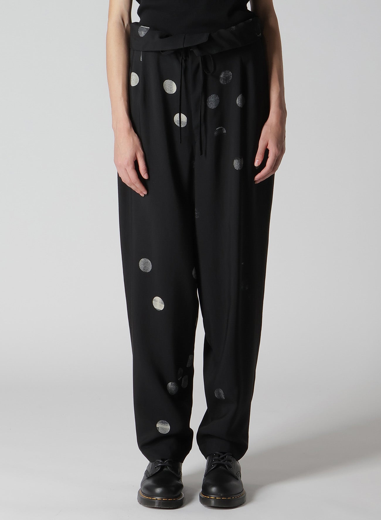 High Waist Gabardine Dot Pants for Women - Stylish and Comfortable Office Wear & Casual Outfits