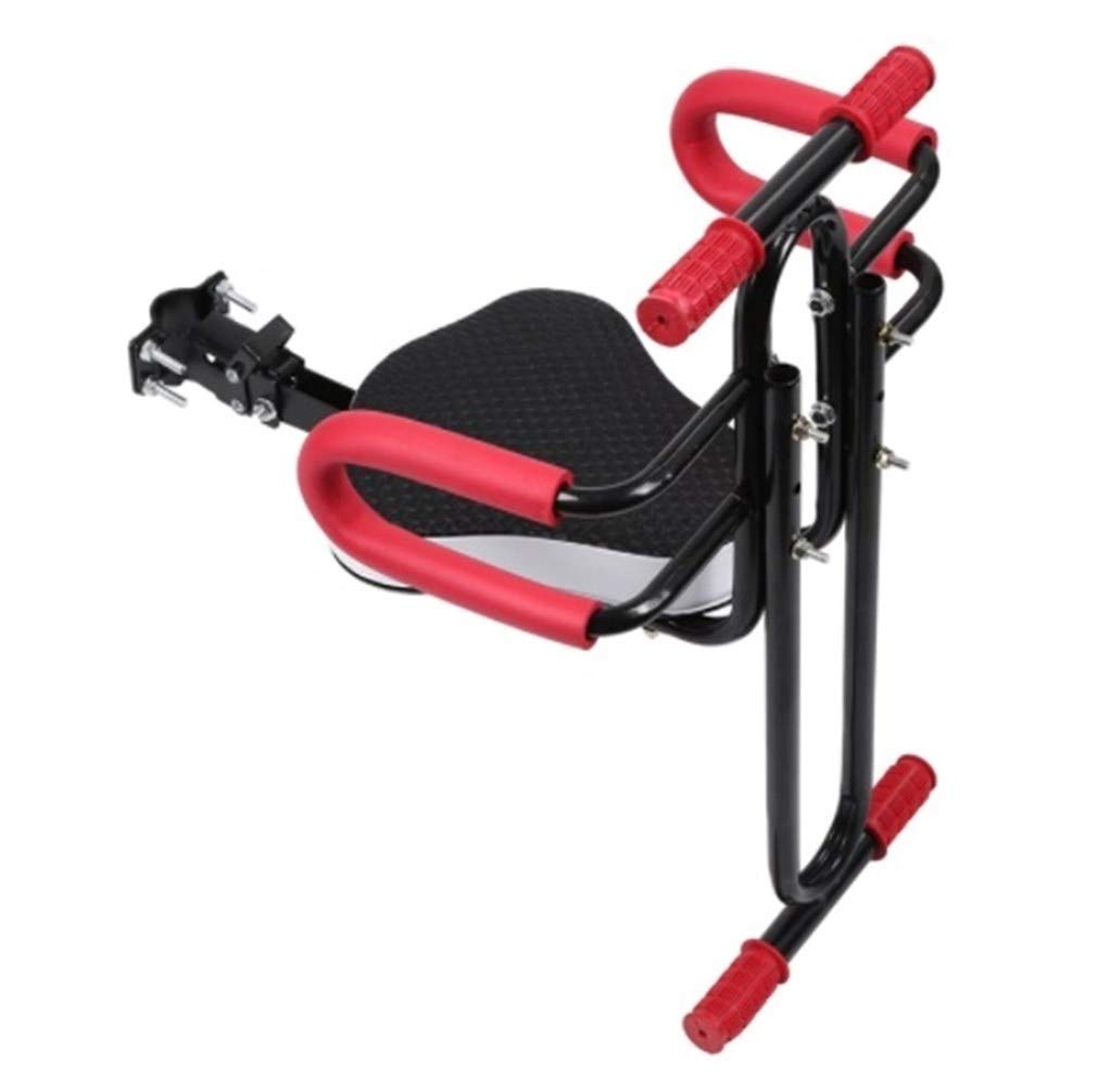 **Electric Bicycle Child Safety Seat - Front Mount Baby Bike Saddle with Armrest Guard Bar & Quick Release - Comfortable Cycling Accessories for Kids - Perfect for Family Rides & Commuting**