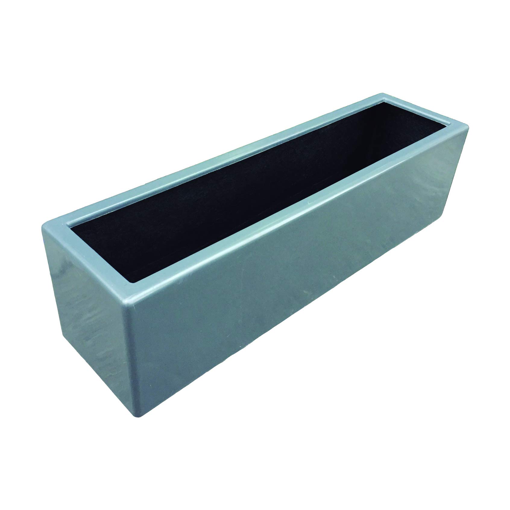 Premium Rectangle Fiberglass Resin Planter Pot - Indoor & Outdoor Use - Modern Grey - Perfect for Patio, Garden, Balcony & Home Decor