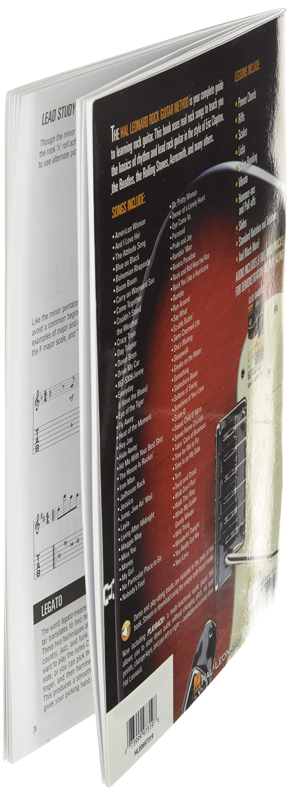 Hal Leonard Rock Guitar Method Book with Online Audio - Learn Rock Guitar Techniques & Songs | Perfect for Beginners & Intermediate Players