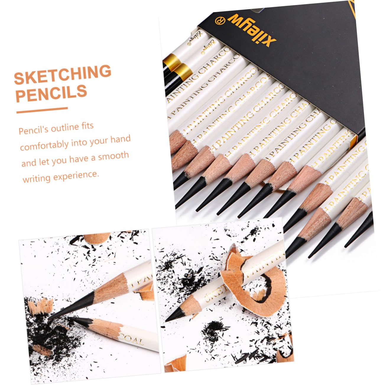 KALLORY 48-Piece Sketch Pencil Set - Professional Graphite Drawing Pencils & Colored Pencils for Artists, Students, and Sketching Enthusiasts - Perfect for Sketching, Shading, and Detailed Artwork