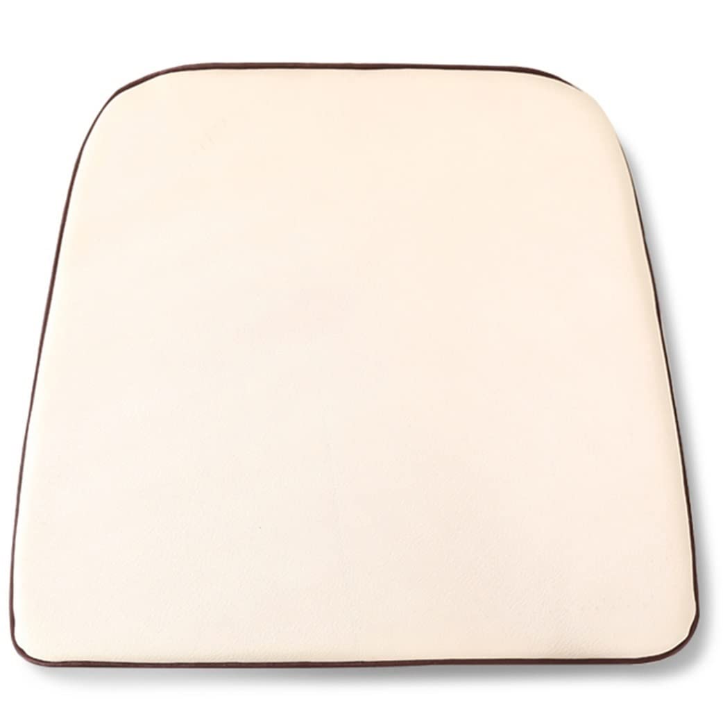 Premium Waterproof Leather Dining Chair Cushions - 1/2/4 Pack U-Shaped Non-Slip Kitchen Seat Pads (Ivory White, 43x46cm) for Comfortable Dining & Home Decor