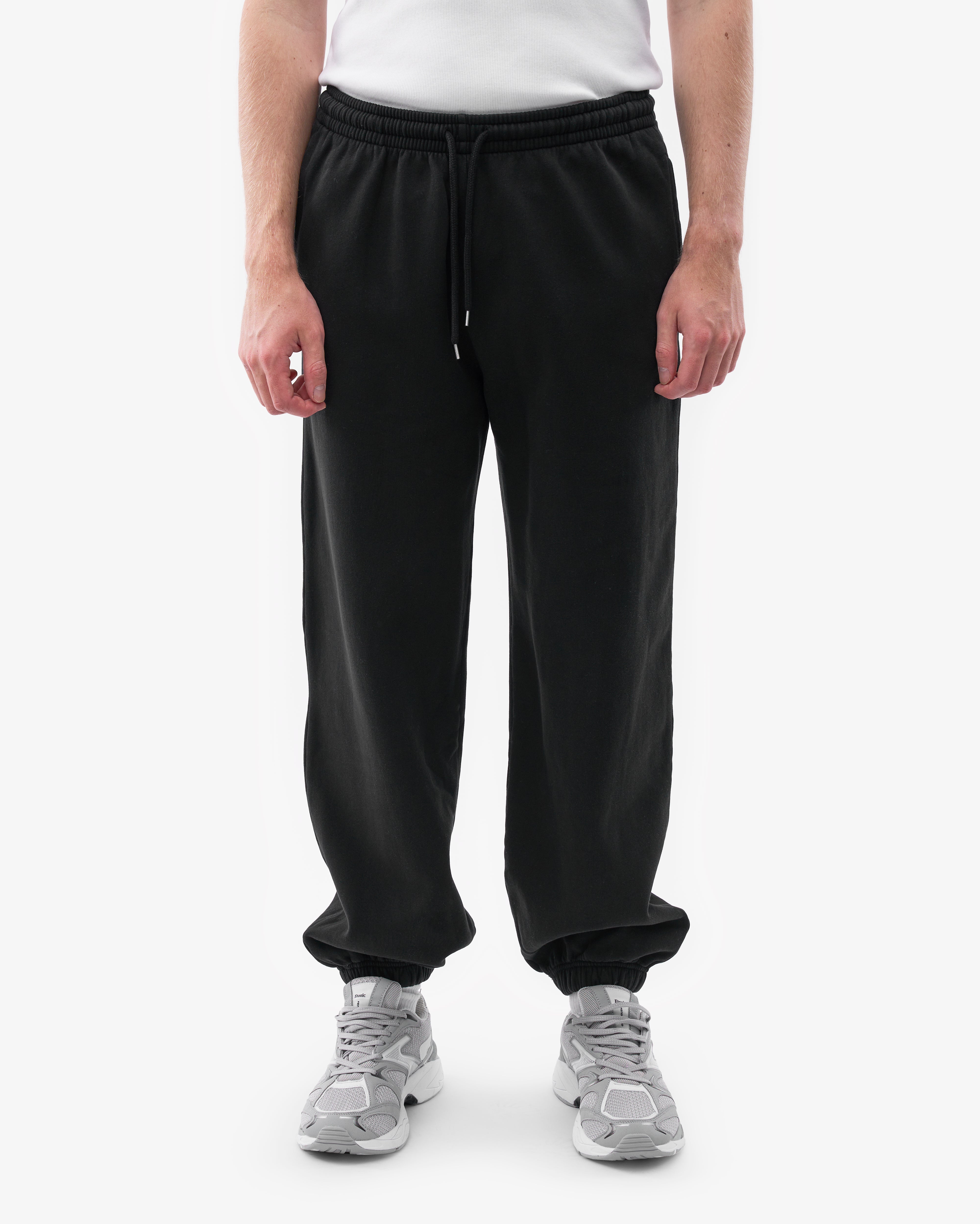Organic Relaxed Sweatpants for Women - Soft Comfortable Lounge Pants - Deep Black - Perfect for Yoga, Home Wear & Casual Outfits
