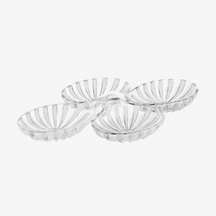 Guzzini Dolcevita 2-Piece Hors d'Oeuvres Appetizer Plates Set - Elegant Serving Dishes for Cocktail Parties, Weddings & Entertaining
