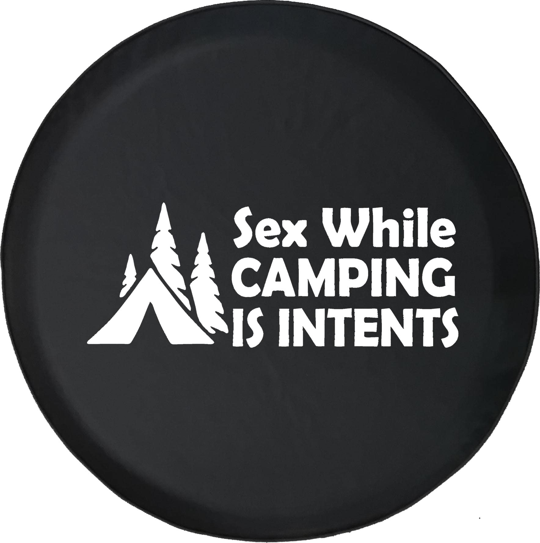 32 Inch Black Spare Tire Cover for Camping & Outdoor Adventures - Durable Waterproof SUV Truck Accessory for Off-Road Travel & RV Trips