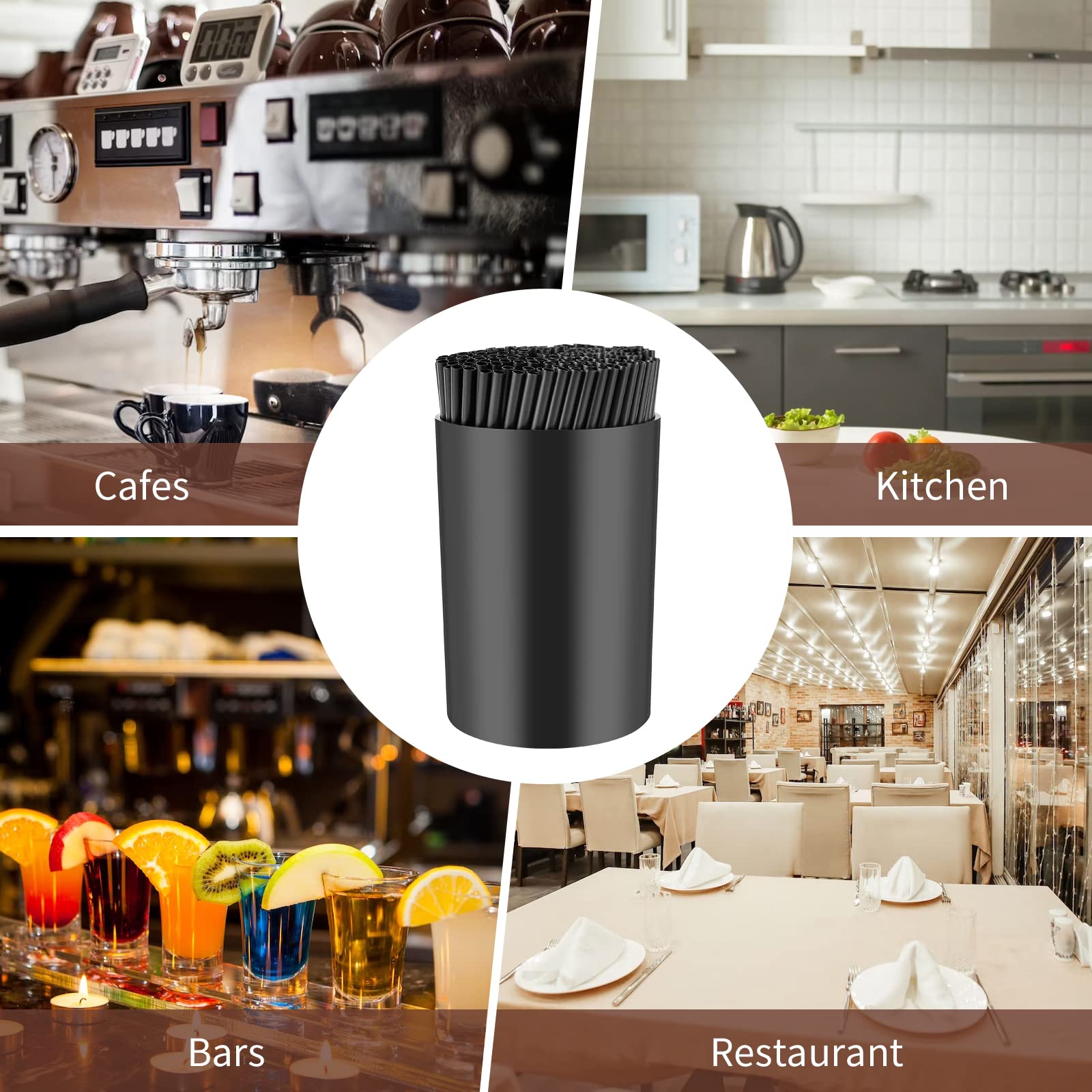 1000 Pcs 5 Inch Black Coffee Stir Sticks Holder - Reusable Stirrers for Coffee, Milk & Cocktail Drinks | Perfect for Coffee Bars, Cafes, Parties & Home Use