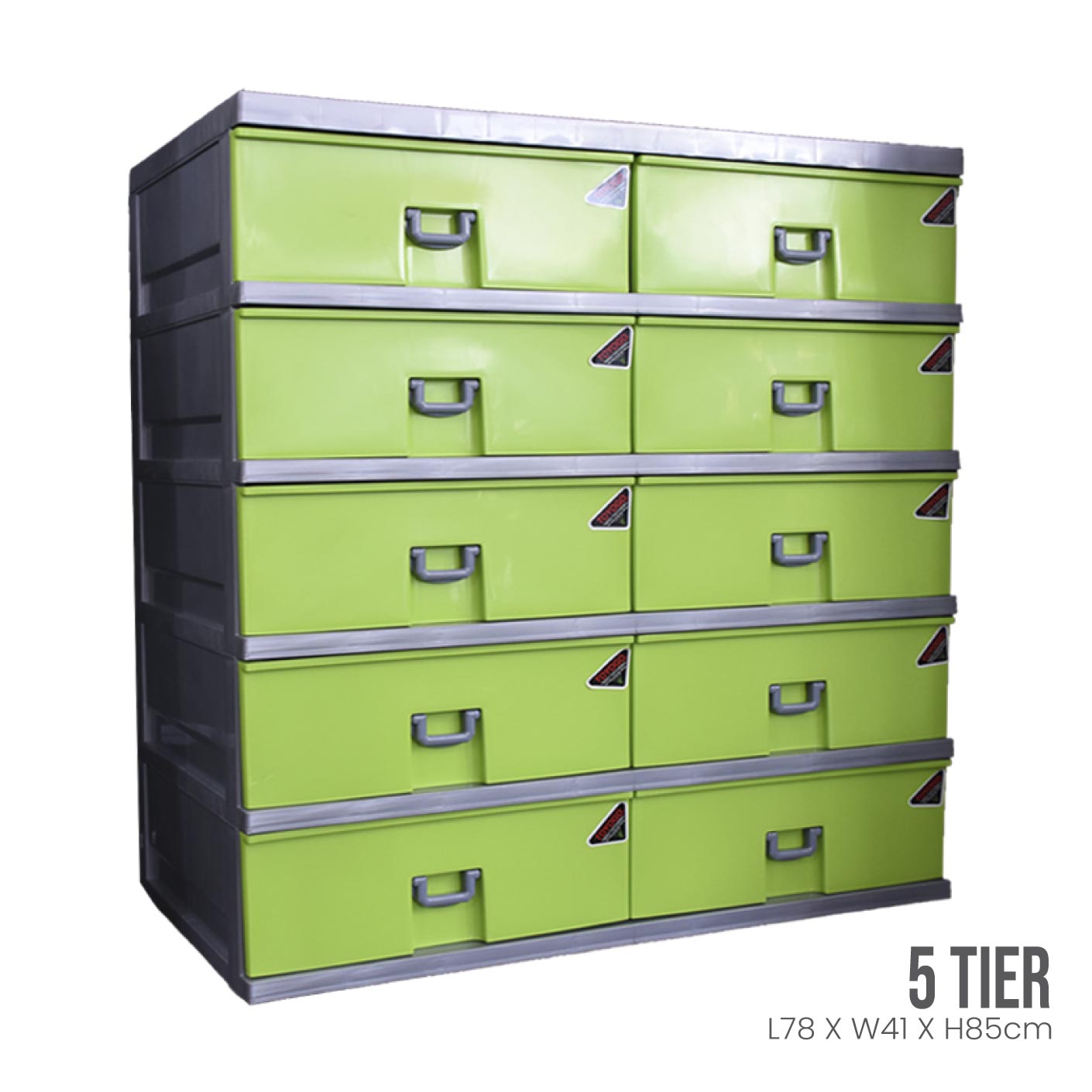 5-Tier 10-Compartment Plastic Storage Drawer Organizer - U TONG 922-5 for Home, Office, Closet & Craft Room Organization