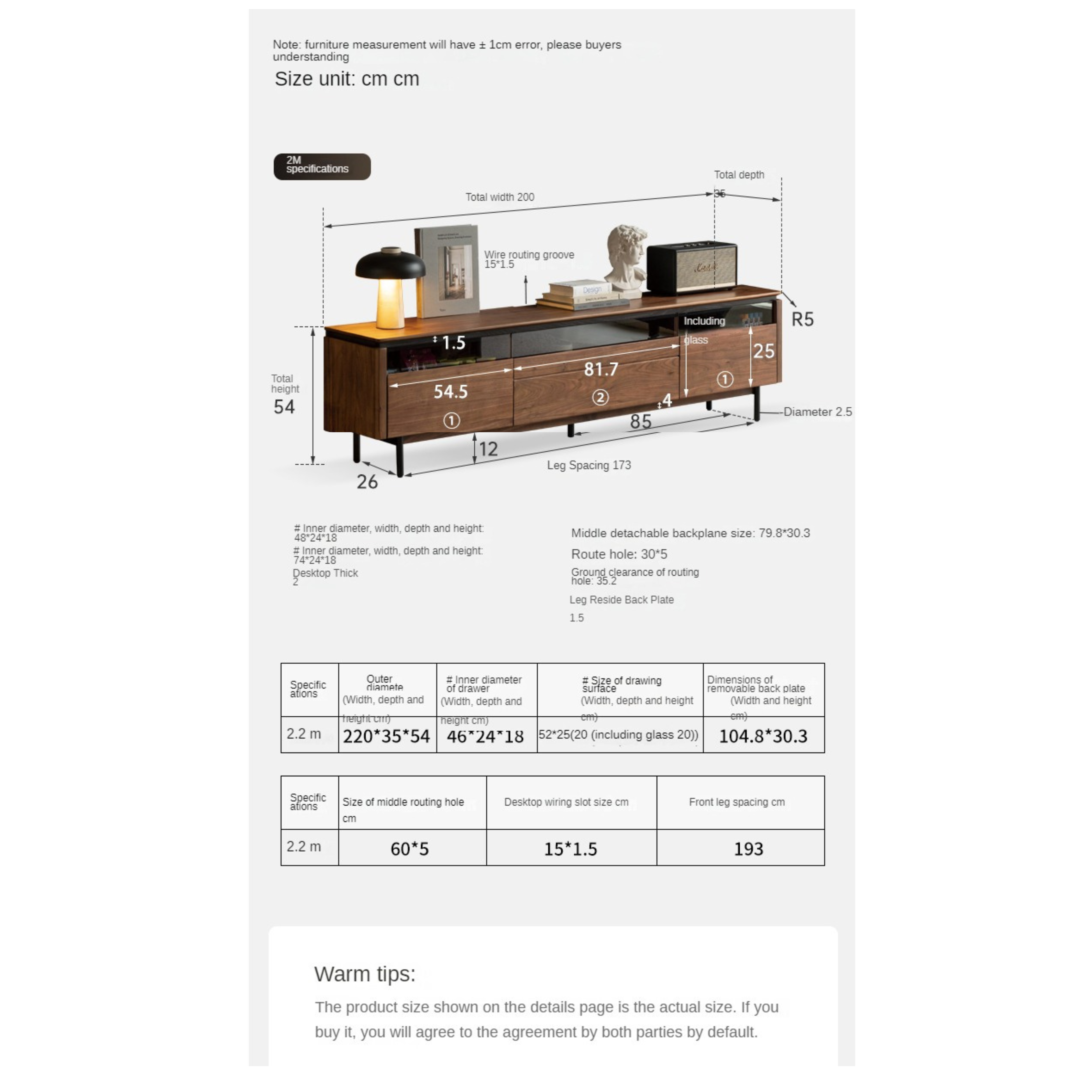 Premium Black Walnut Solid Wood TV Stand - Modern Entertainment Center with Storage Shelves for Living Room, Bedroom & Home Theater Setup