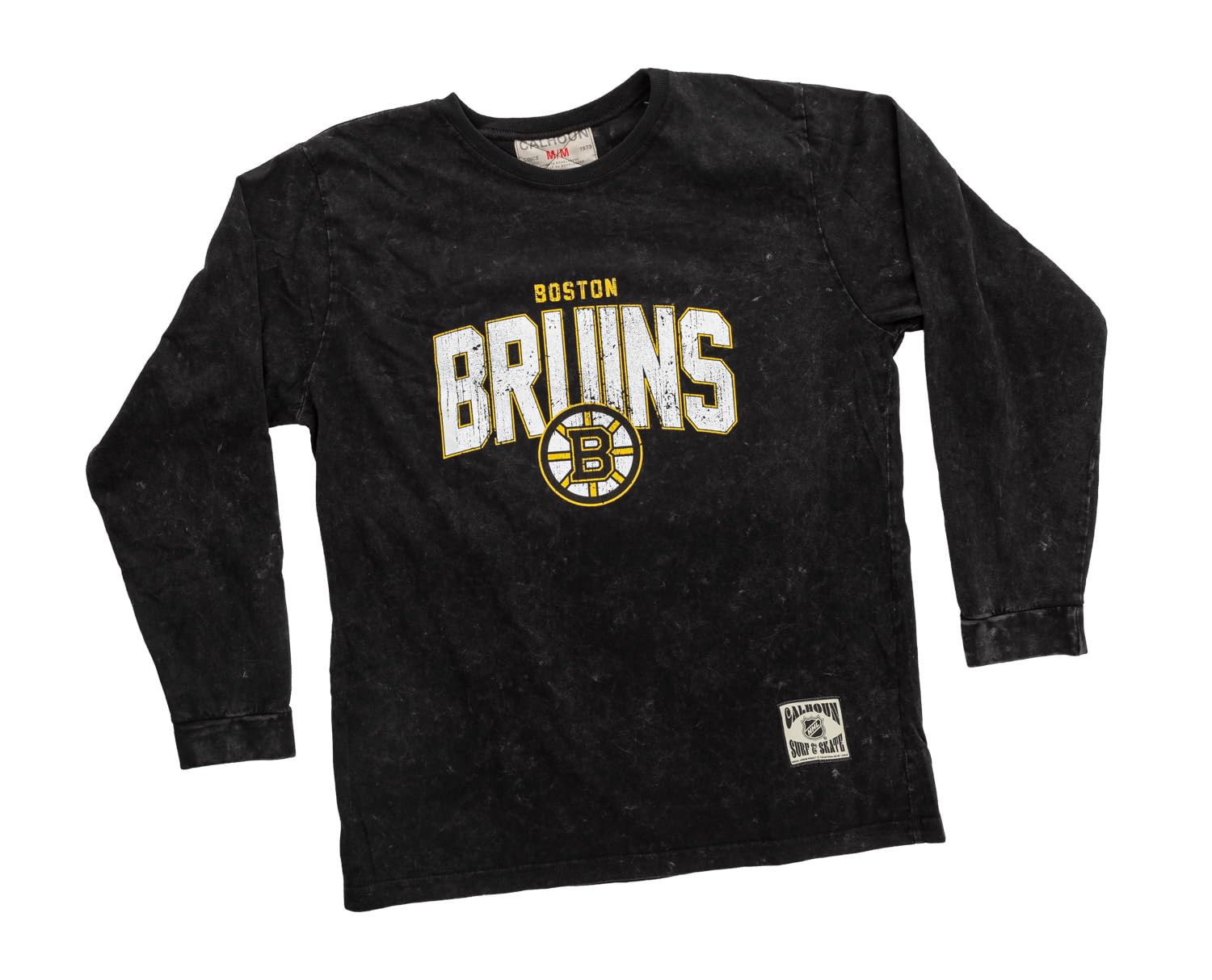 **Calhoun NHL Surf & Skate Men's Acid Wash Long Sleeve Cotton Shirt – Comfortable & Stylish for Surfing, Skating & Casual Wear**