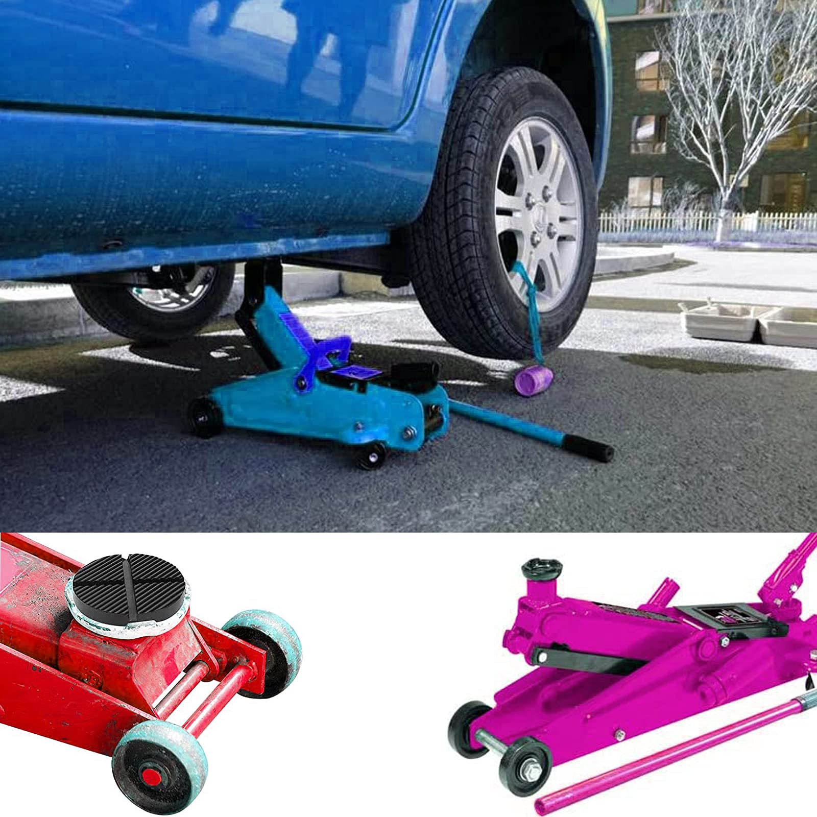 Universal Floor Jack Rubber Pad - Heavy Duty Jack Pad Adapter for Pinch Weld & Side Frame Rail Protection (1 Pack) - Perfect for Car Lifting, Auto Repair & Garage Maintenance